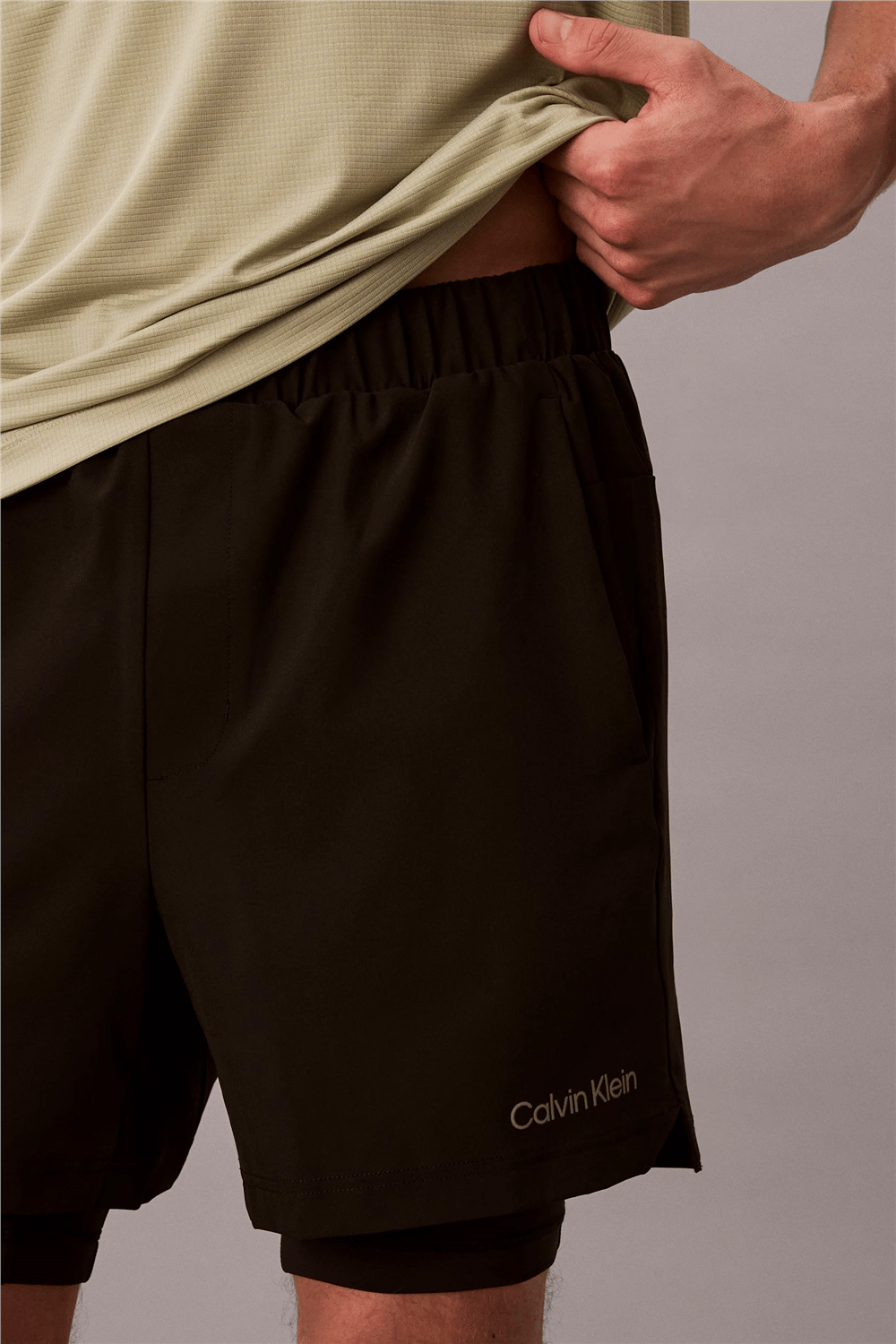 Calvin Klein Woven 2-in-1 Erkek Şort Siyah