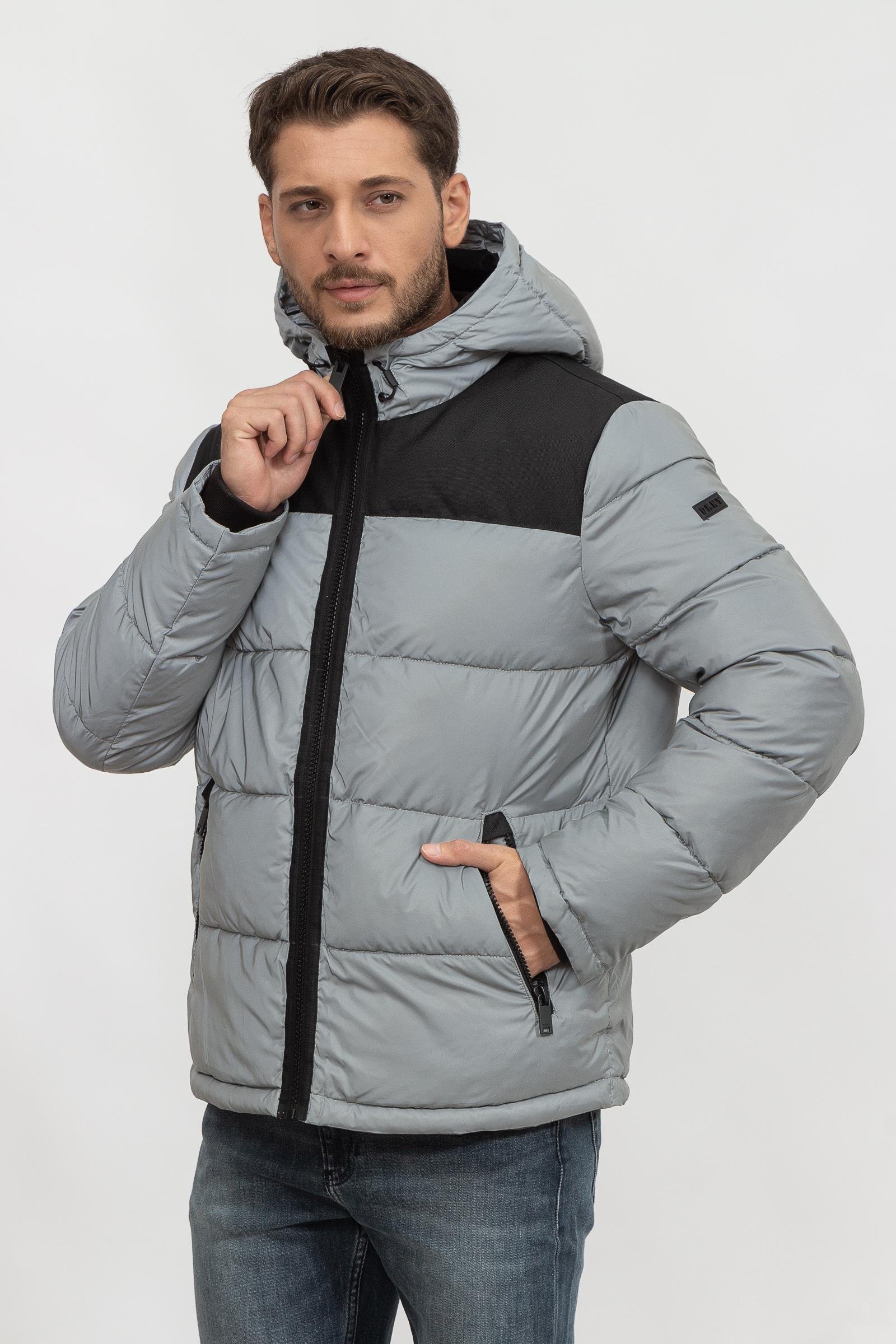 DKNY Ac Mxdmdia Hood Pufr Erkek Mont