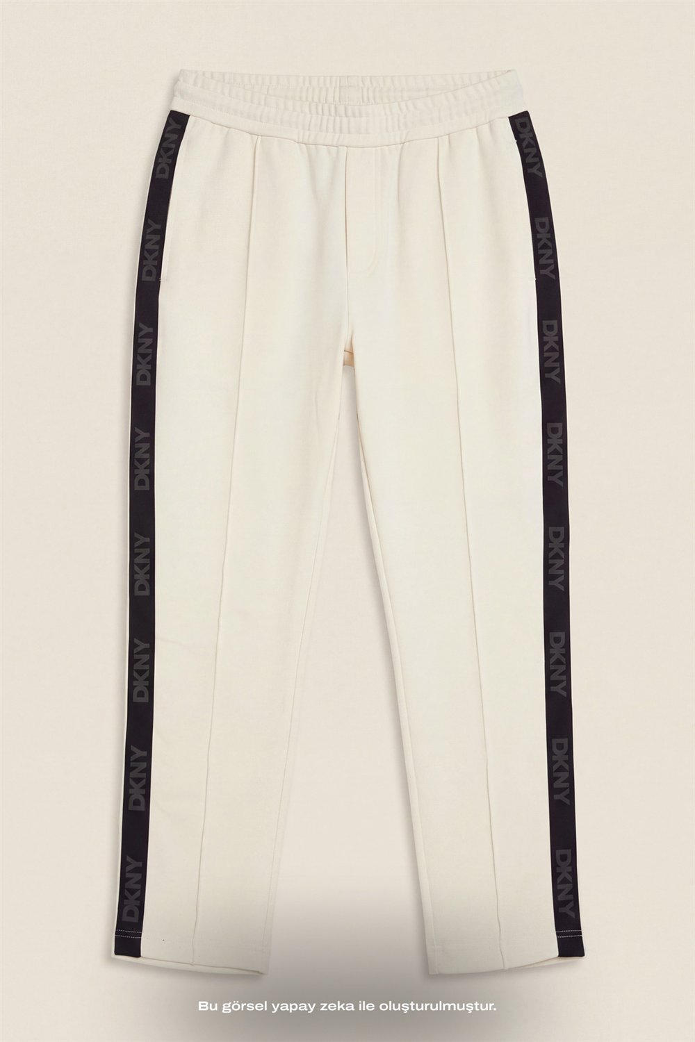 DKNY Jacquard Tape Sweatpant Erkek Eşofman Altı Beyaz