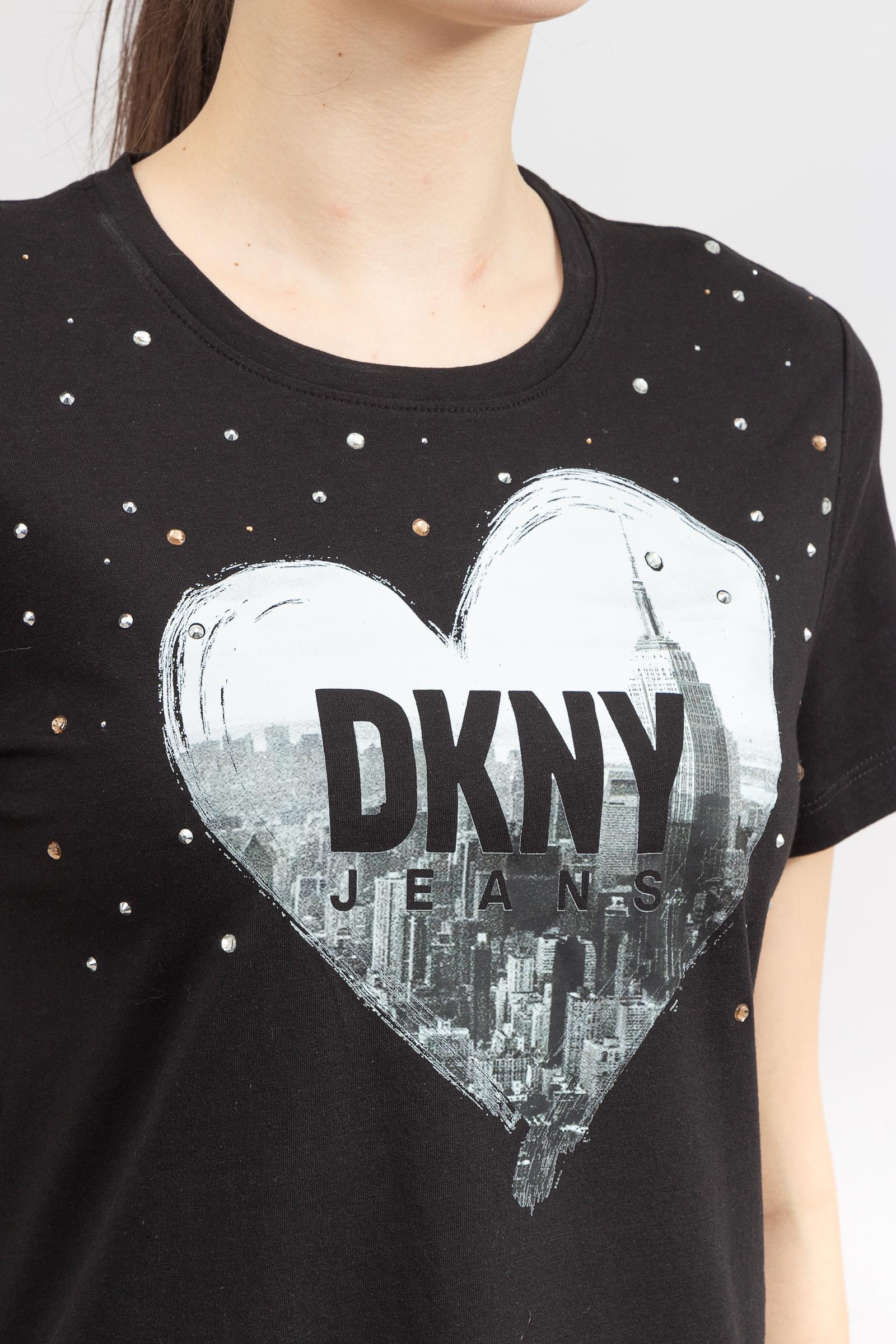 DKNY Kadın Bisiklet Yaka T-Shirt