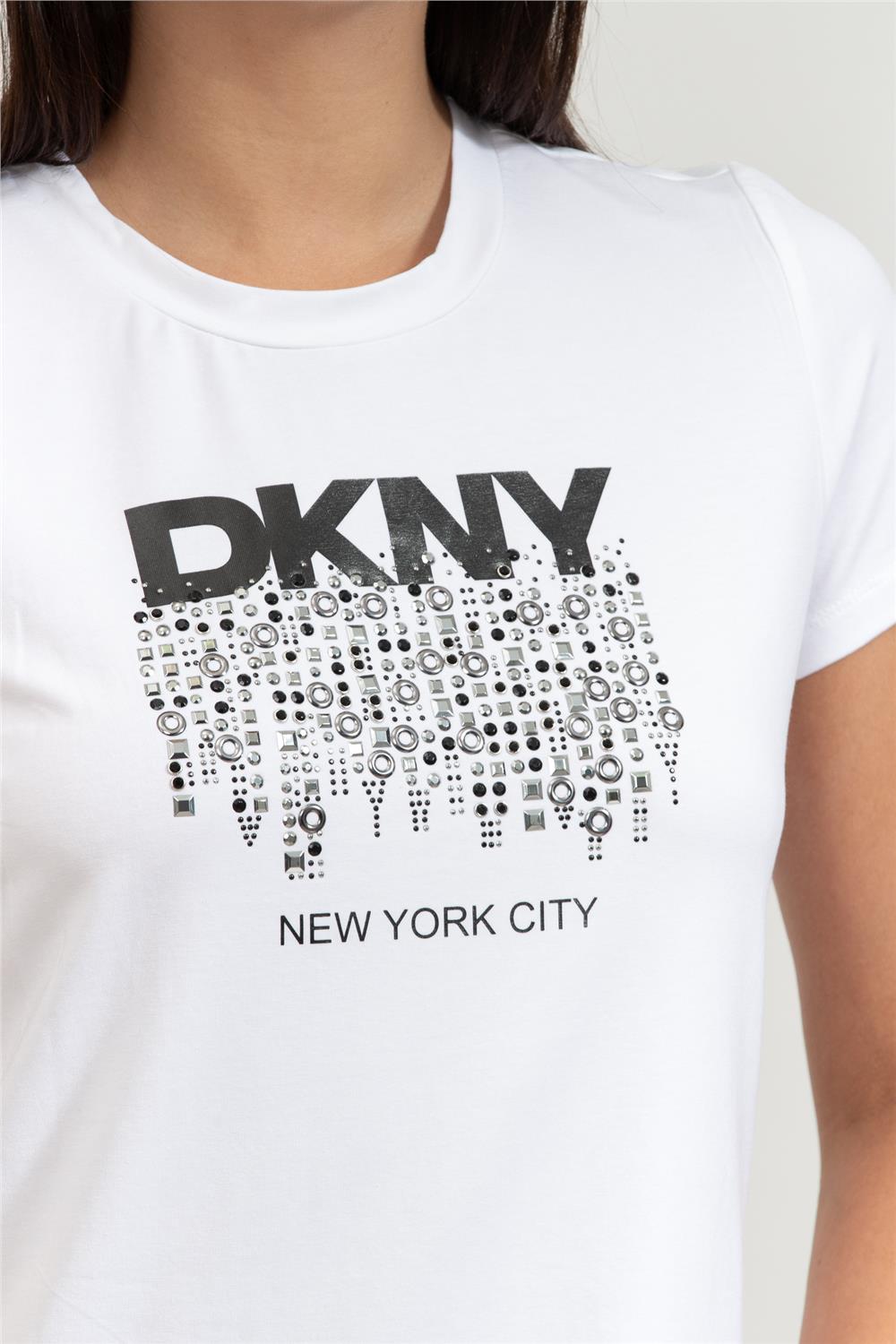 DKNY Kadın Bisiklet Yaka T-Shirt