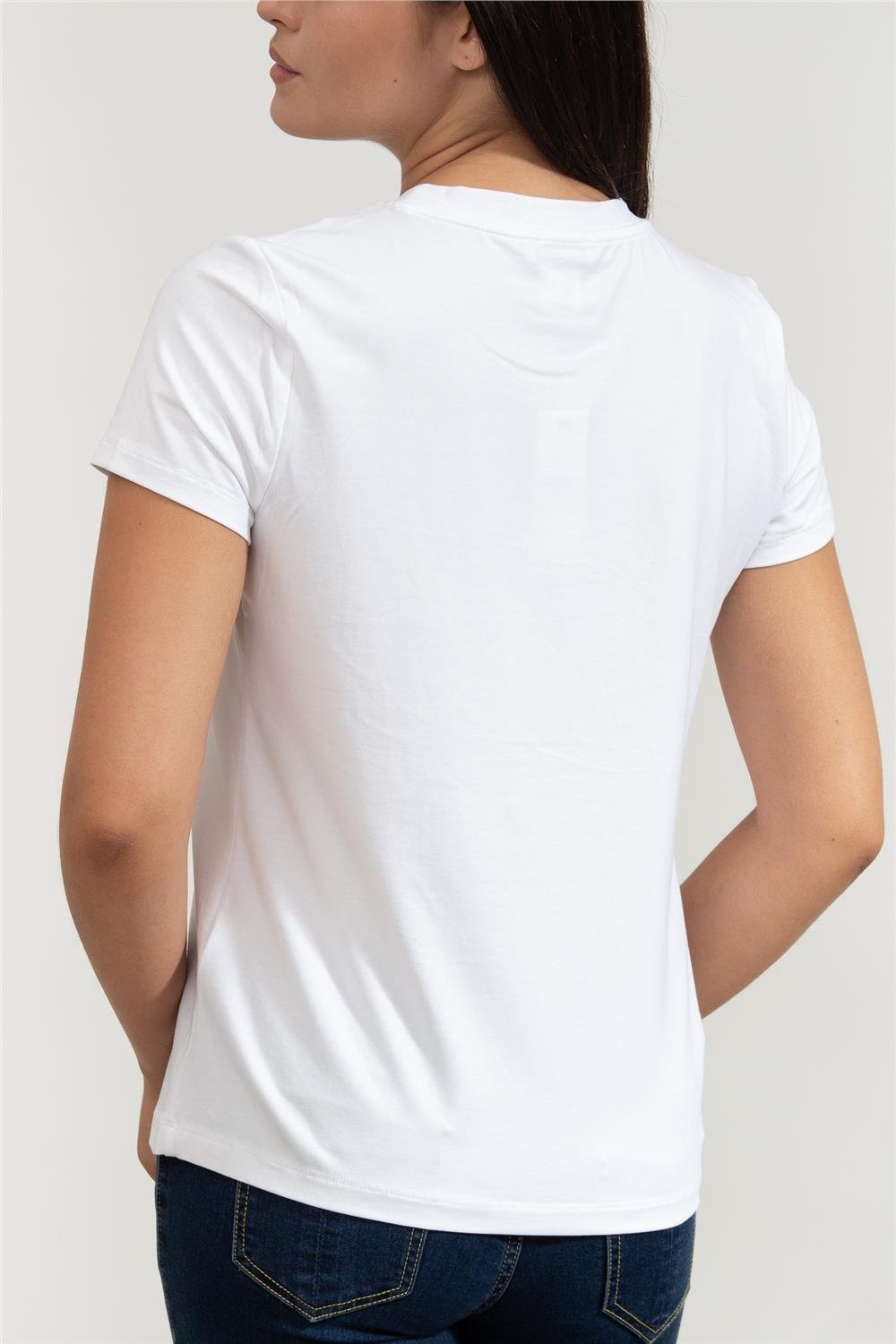 DKNY Kadın Bisiklet Yaka T-Shirt