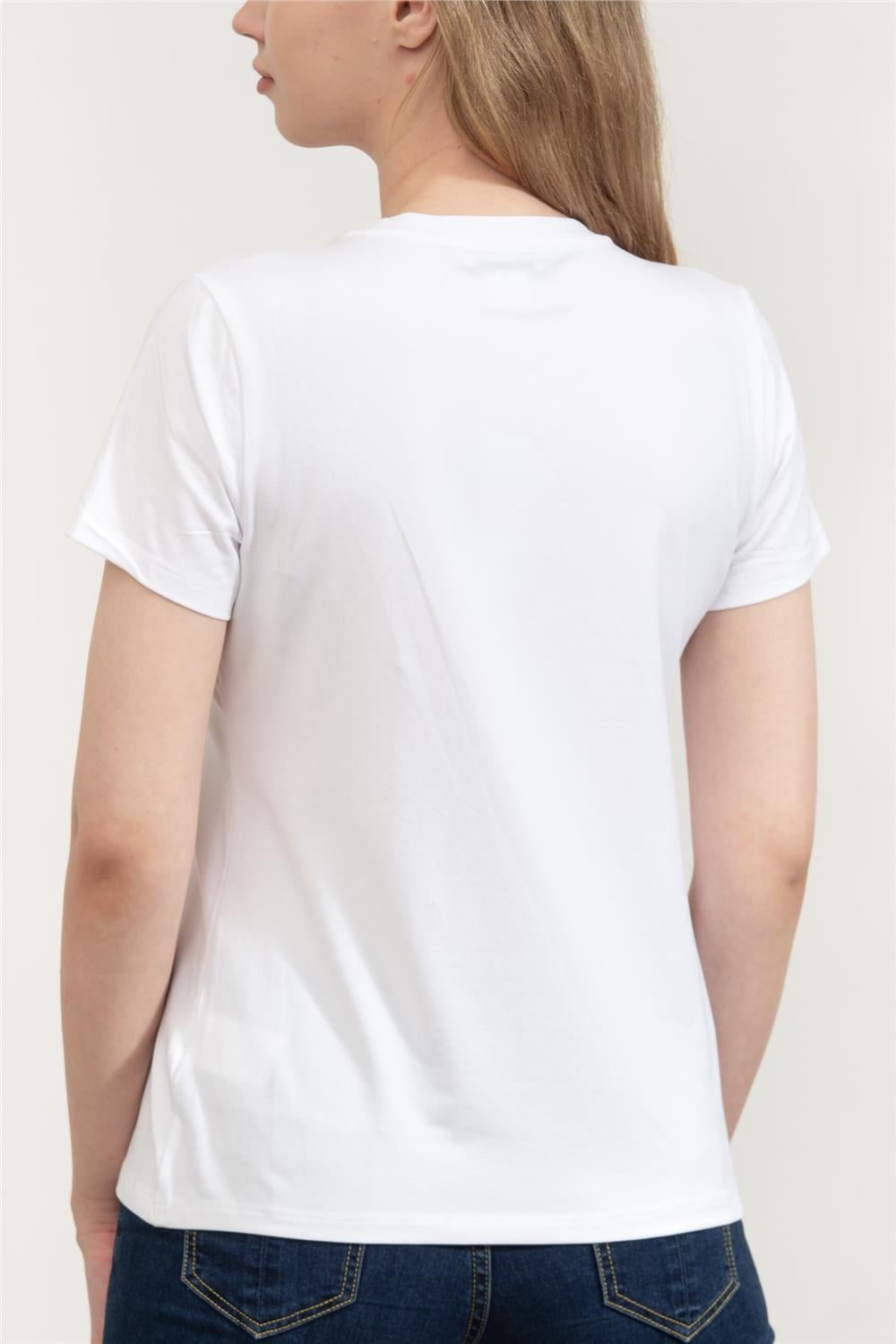DKNY Kadın Bisiklet Yaka T-Shirt