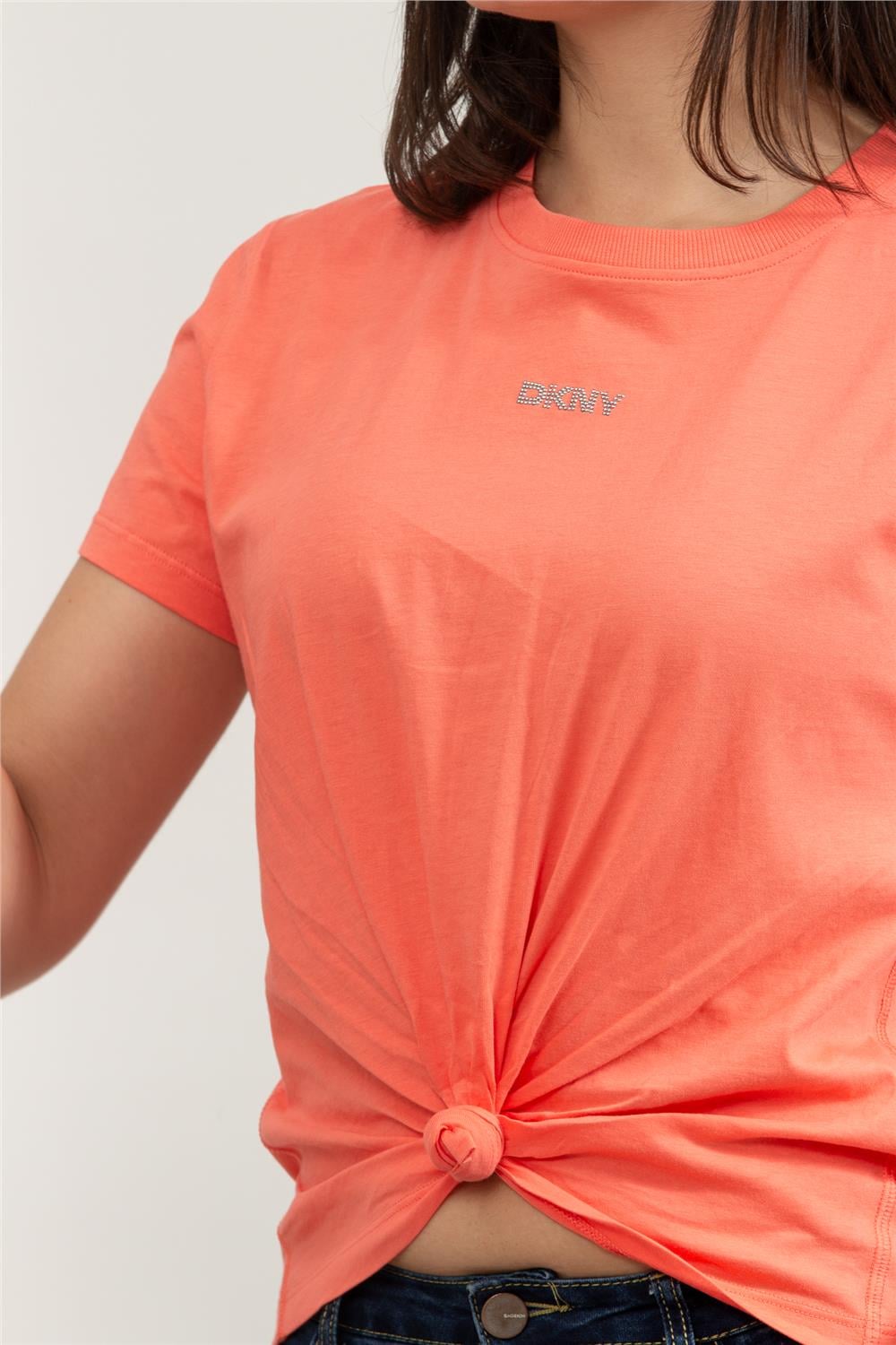 DKNY Kadın Bisiklet Yaka T-Shirt