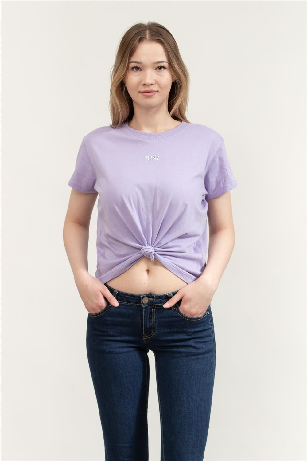 DKNY Kadın Bisiklet Yaka T-Shirt