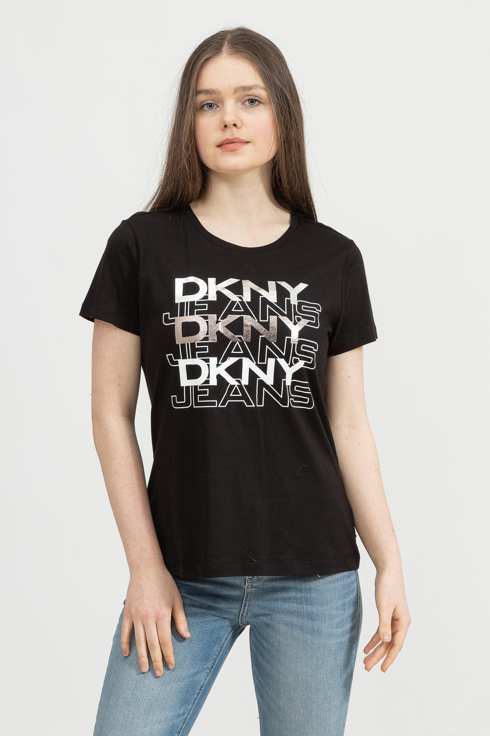 DKNY Kadın Bisiklet Yaka T-Shirt