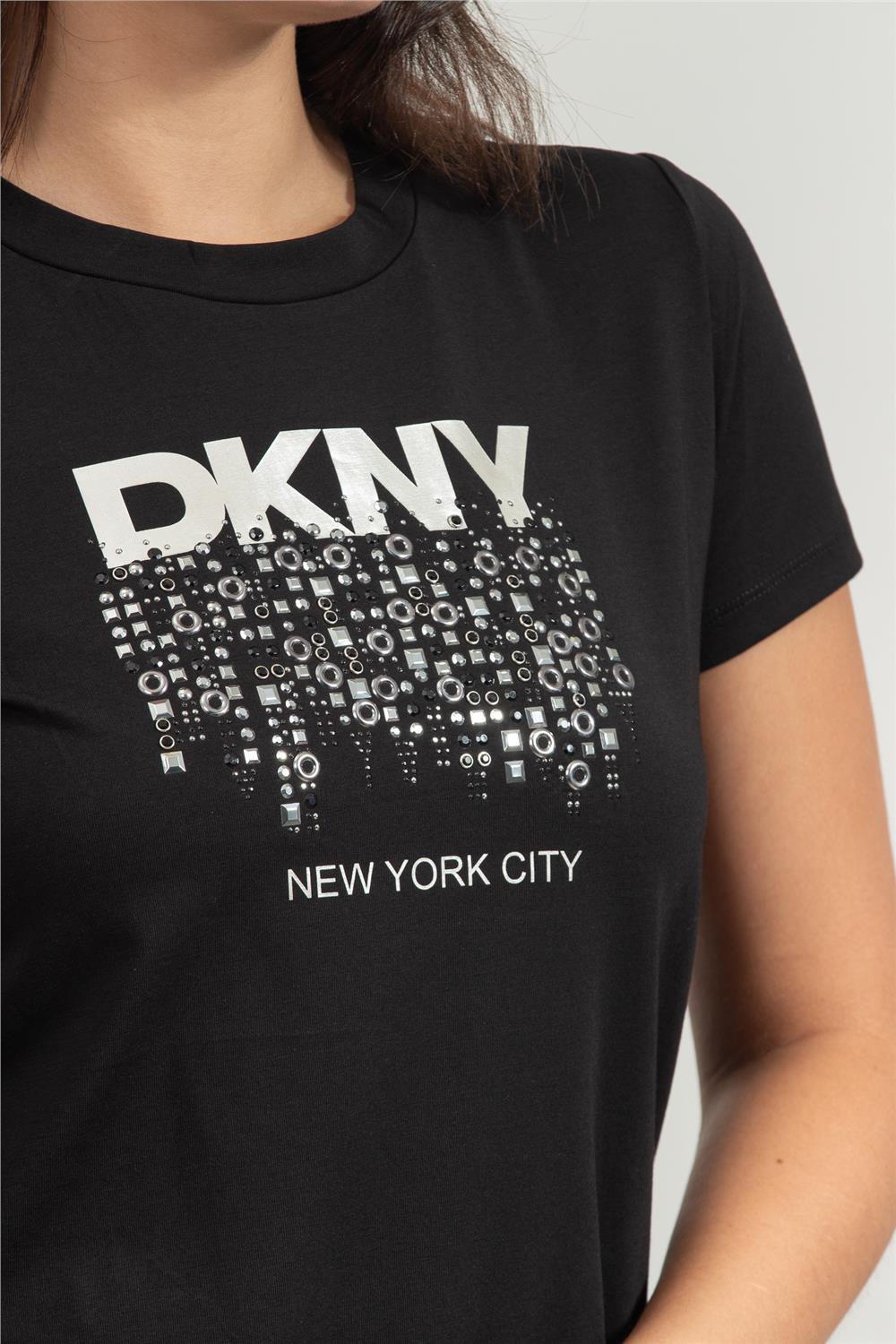 DKNY Kadın Bisiklet Yaka T-Shirt