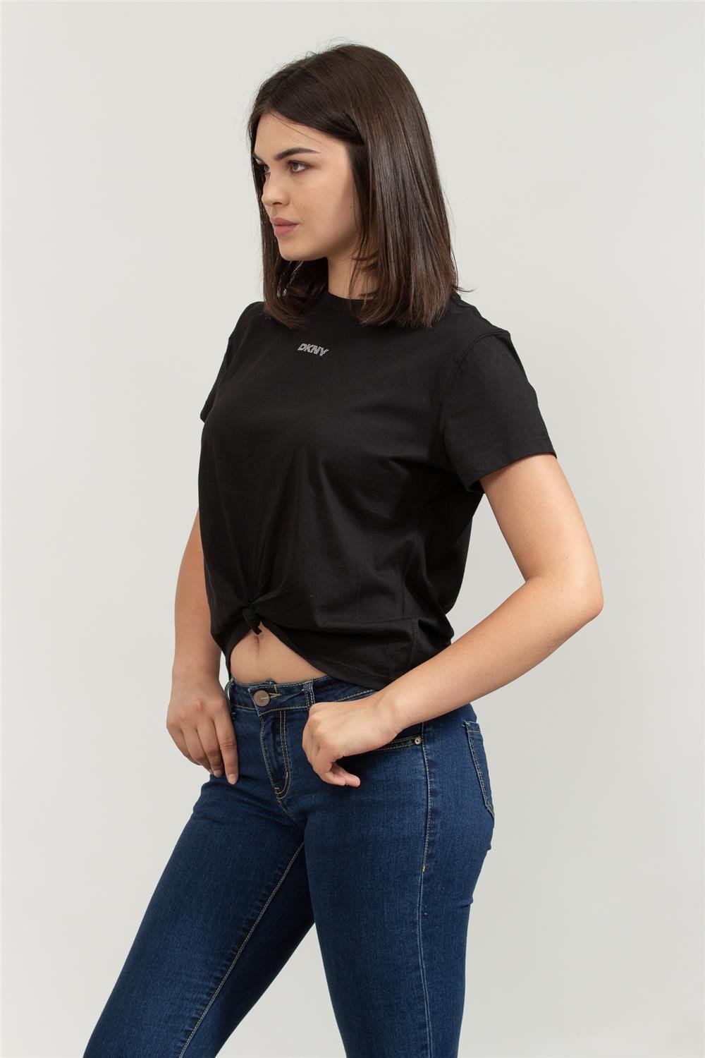 DKNY Kadın Bisiklet Yaka T-Shirt