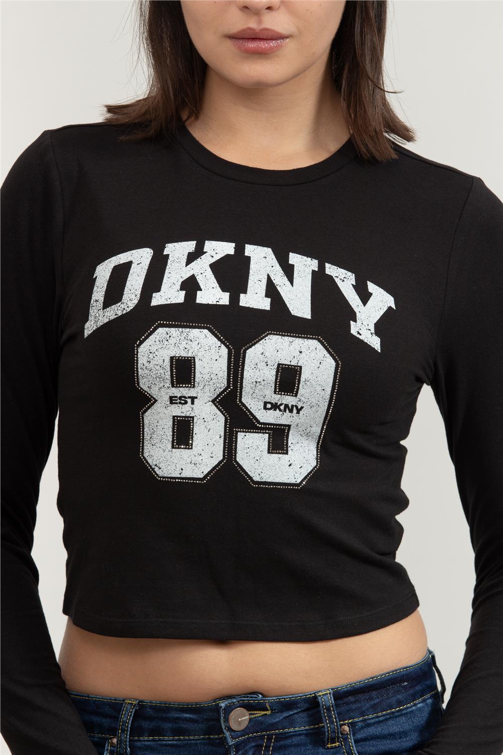 DKNY Kadın Bisiklet Yaka T-Shirt