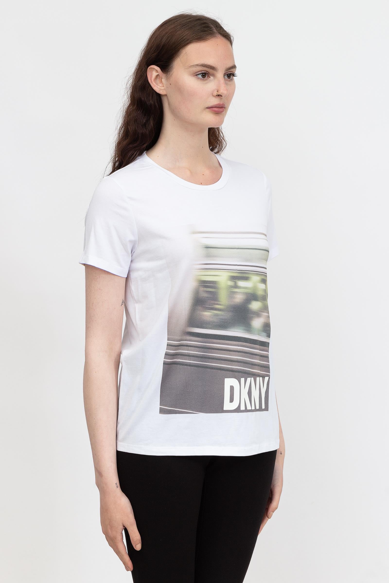 DKNY Kadın Bisiklet Yaka T-Shirt