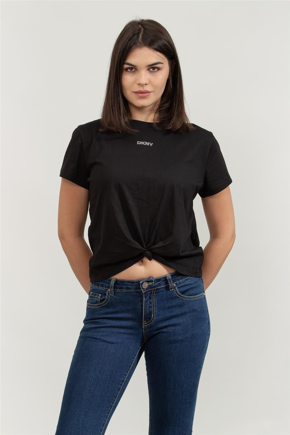 DKNY Kadın Bisiklet Yaka T-Shirt