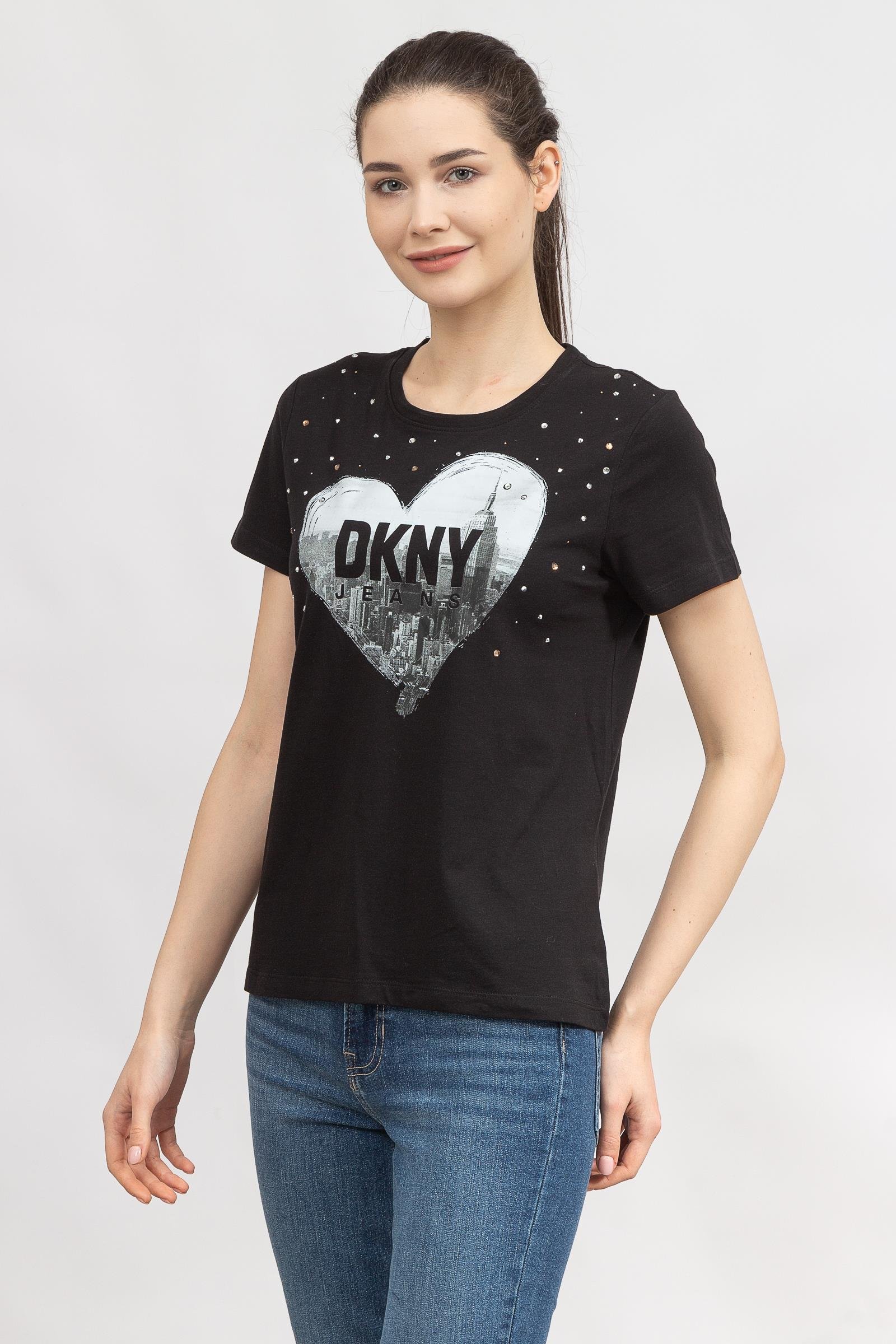 DKNY Kadın Bisiklet Yaka T-Shirt