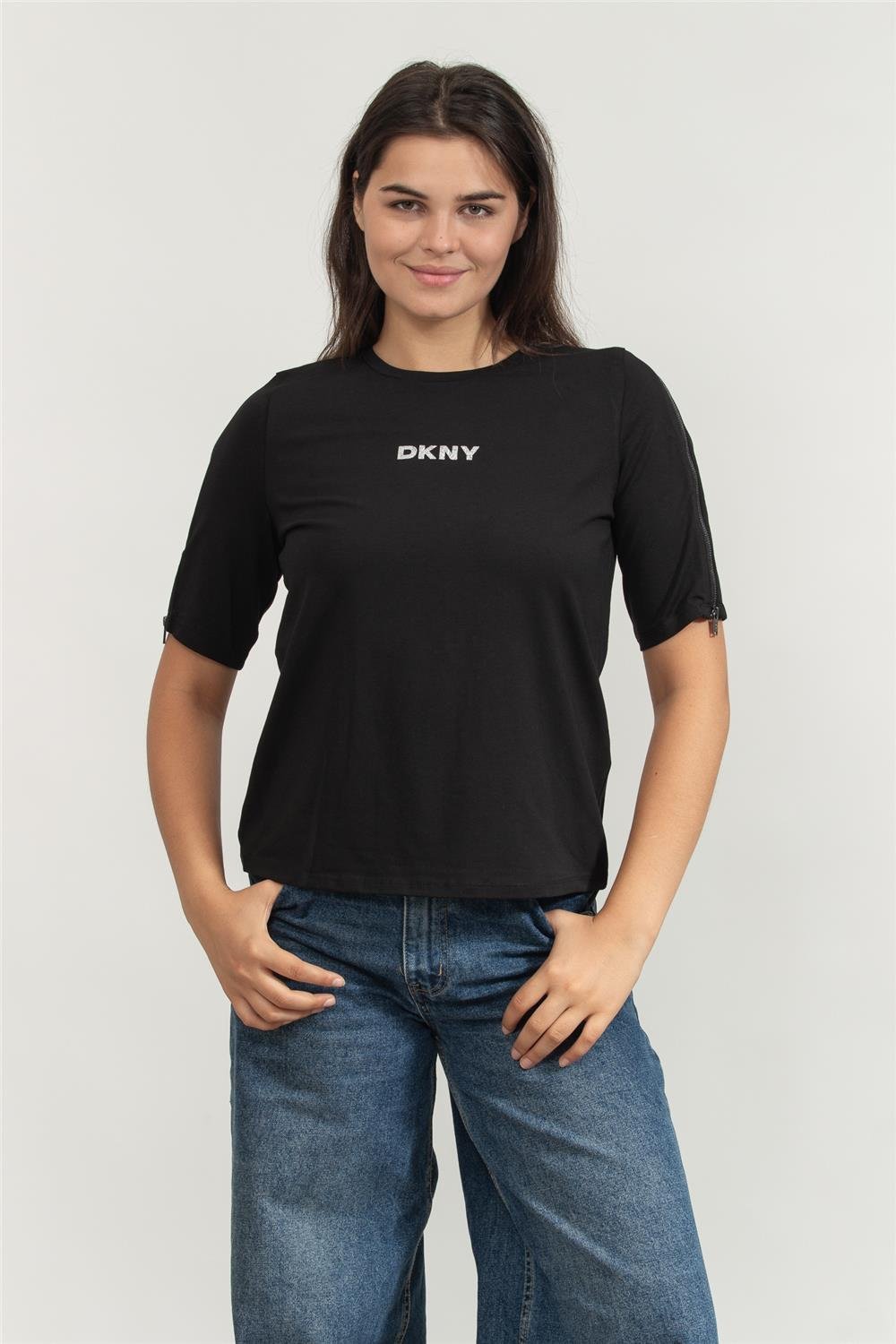 DKNY Kadın Bisiklet Yaka T-Shirt