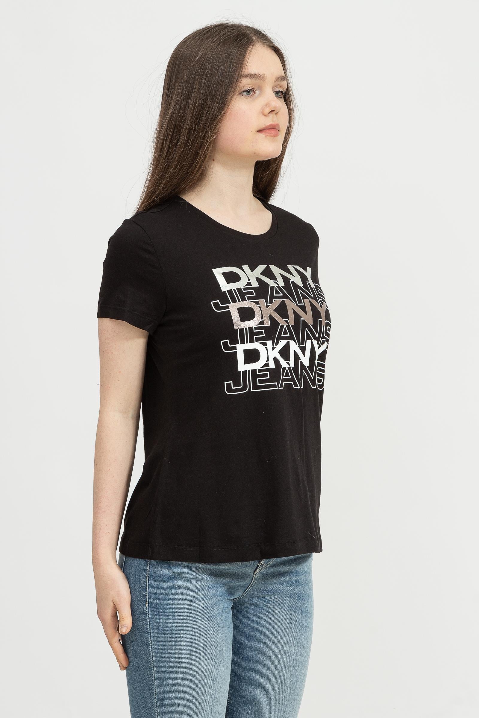 DKNY Kadın Bisiklet Yaka T-Shirt