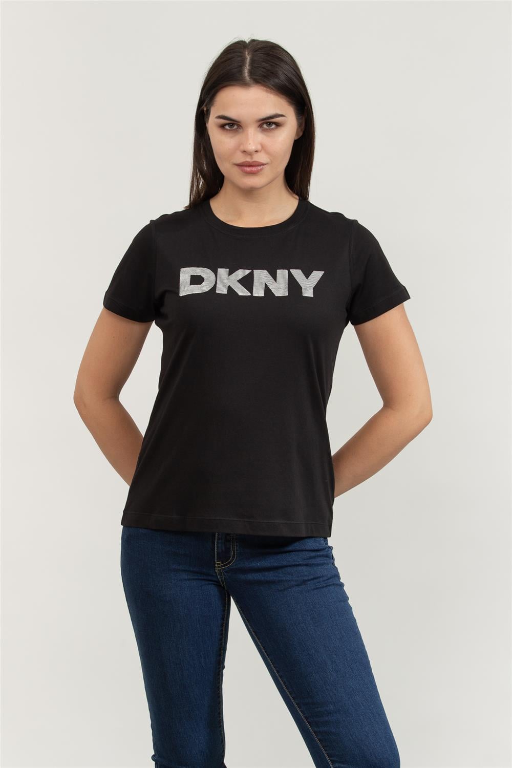 DKNY Kadın Bisiklet Yaka T-Shirt