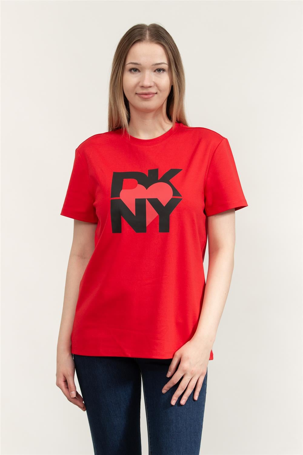 DKNY Kadın Bisiklet Yaka T-Shirt