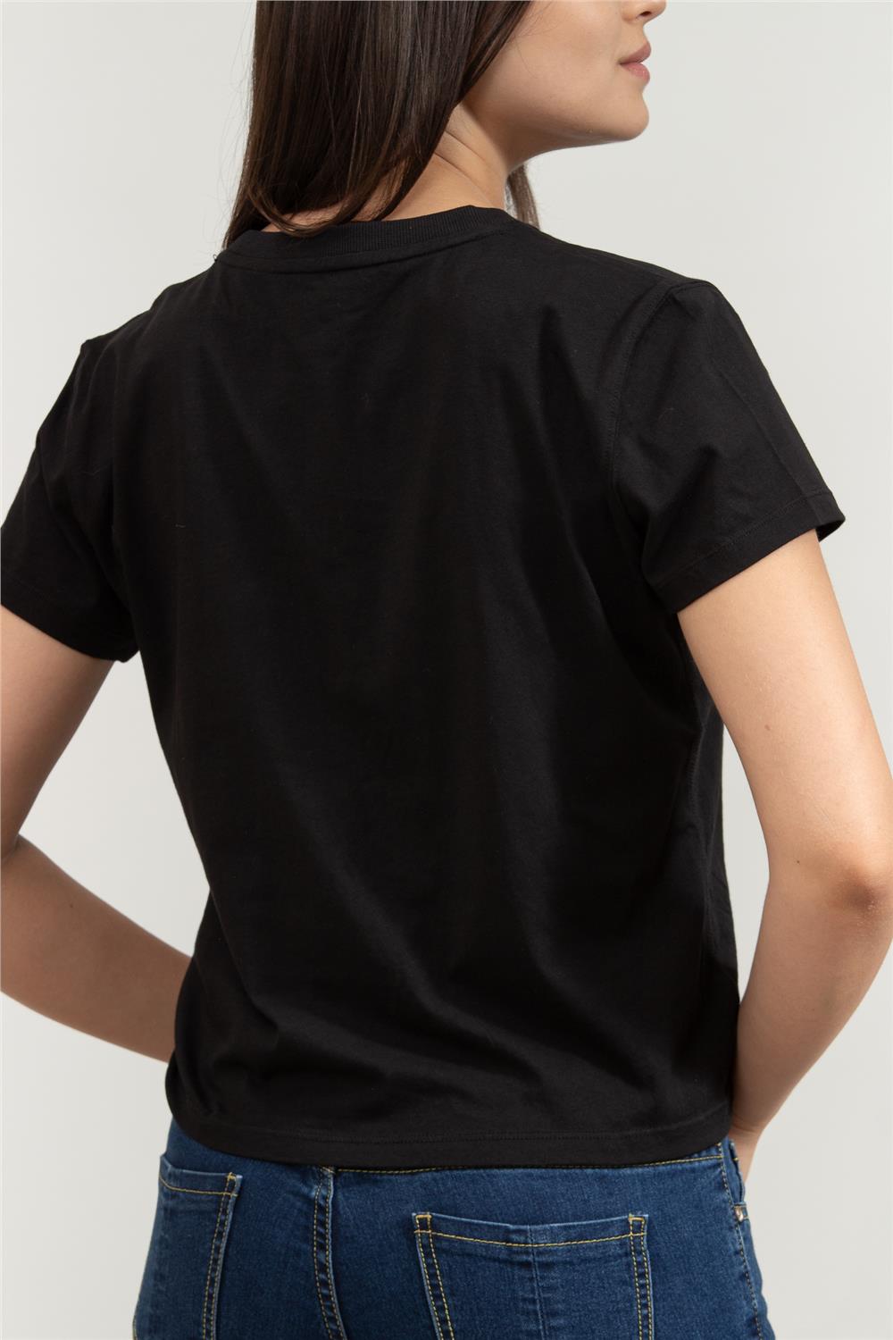 DKNY Kadın Bisiklet Yaka T-Shirt