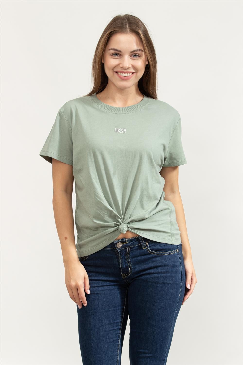 DKNY Kadın Bisiklet Yaka T-Shirt