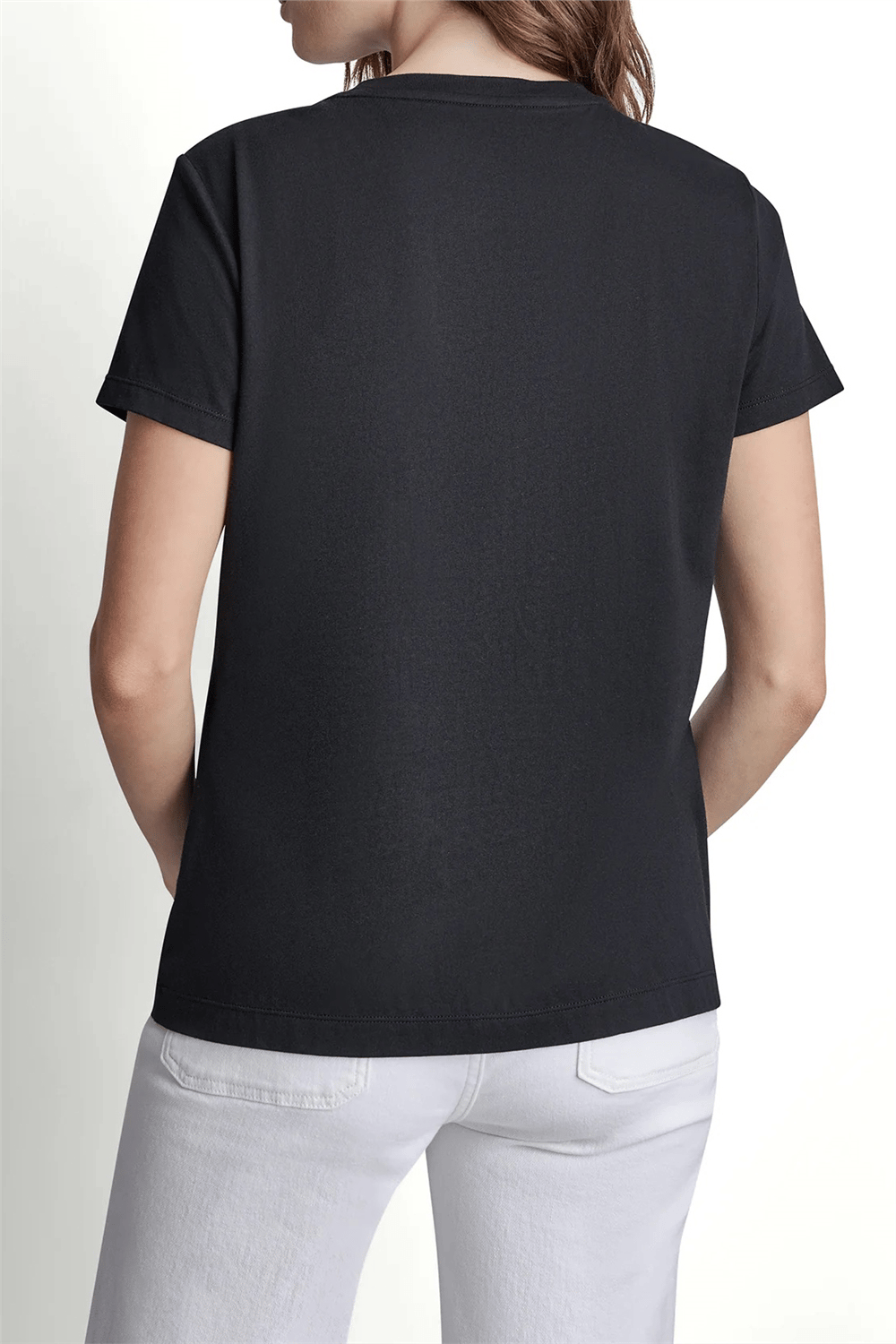DKNY Kadın Dkny Big Apple Rhine Bisiklet Yaka T-Shirt Siyah