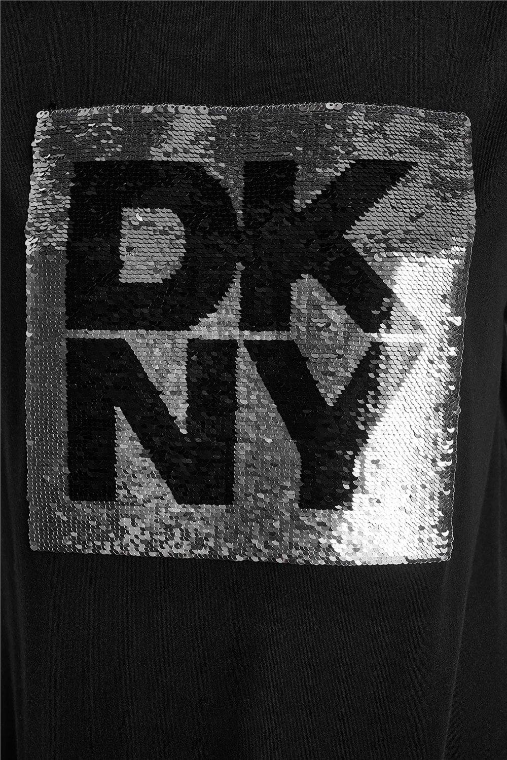 DKNY Kadın Dkny Ny Stacked Anim Bisiklet Yaka T-Shirt Siyah