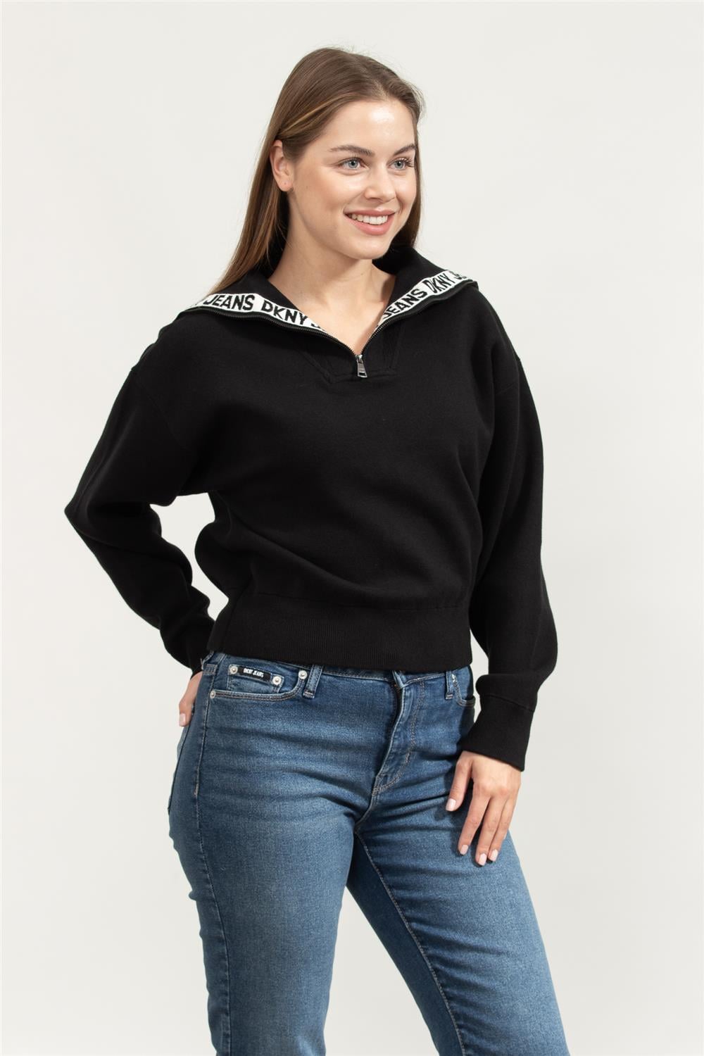 DKNY Kadın Fermuarlı Sweatshirt