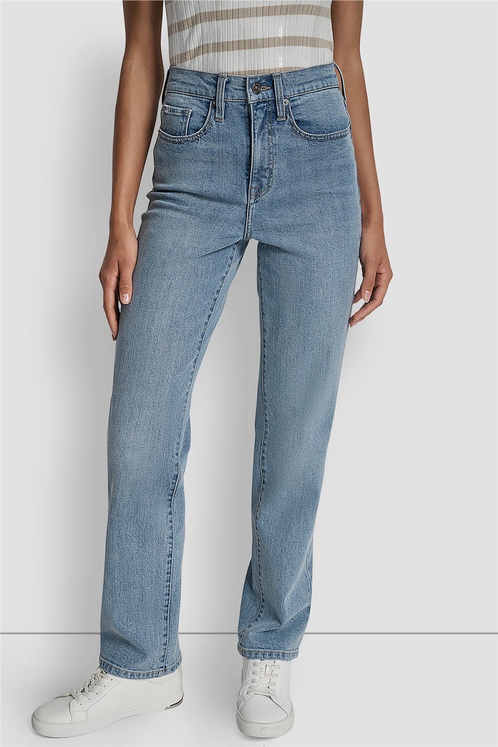 DKNY Kadın High Rise Classic St Jean Pantolon Çok Renkli