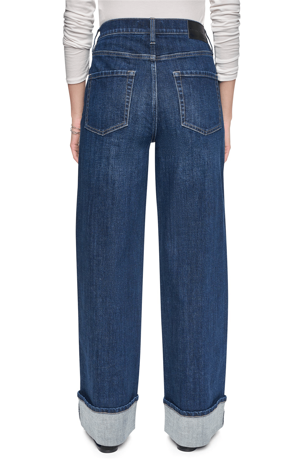 DKNY Kadın Hr Modern Wide Leg W Jean Pantolon