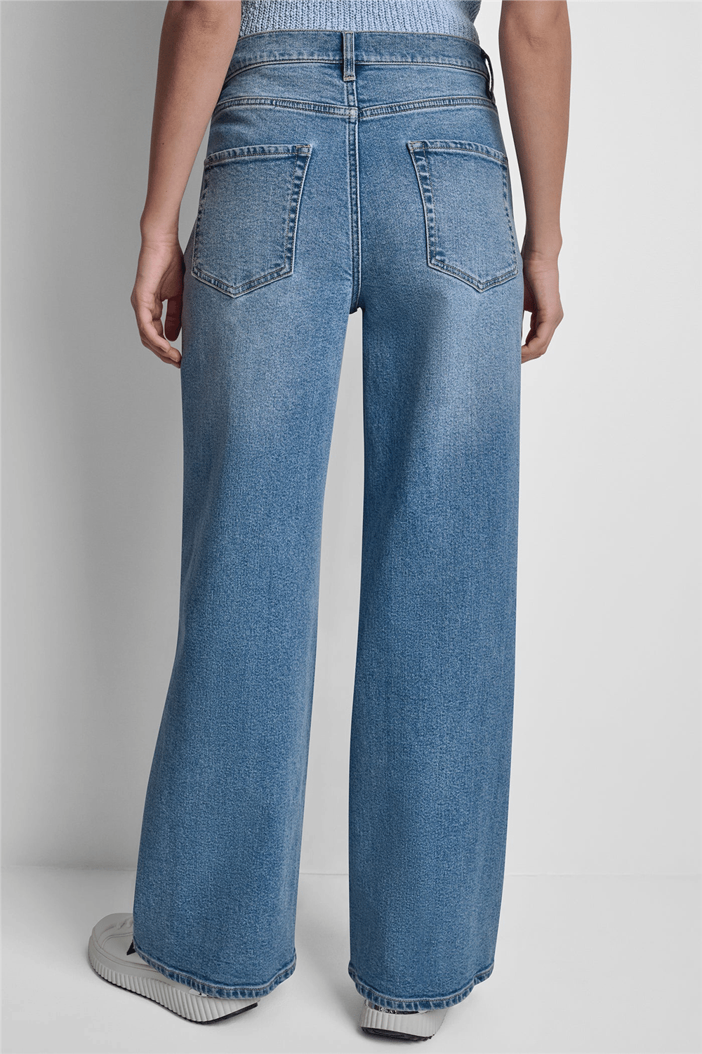 DKNY Kadın Hr Wide W Outseam St Jean Pantolon