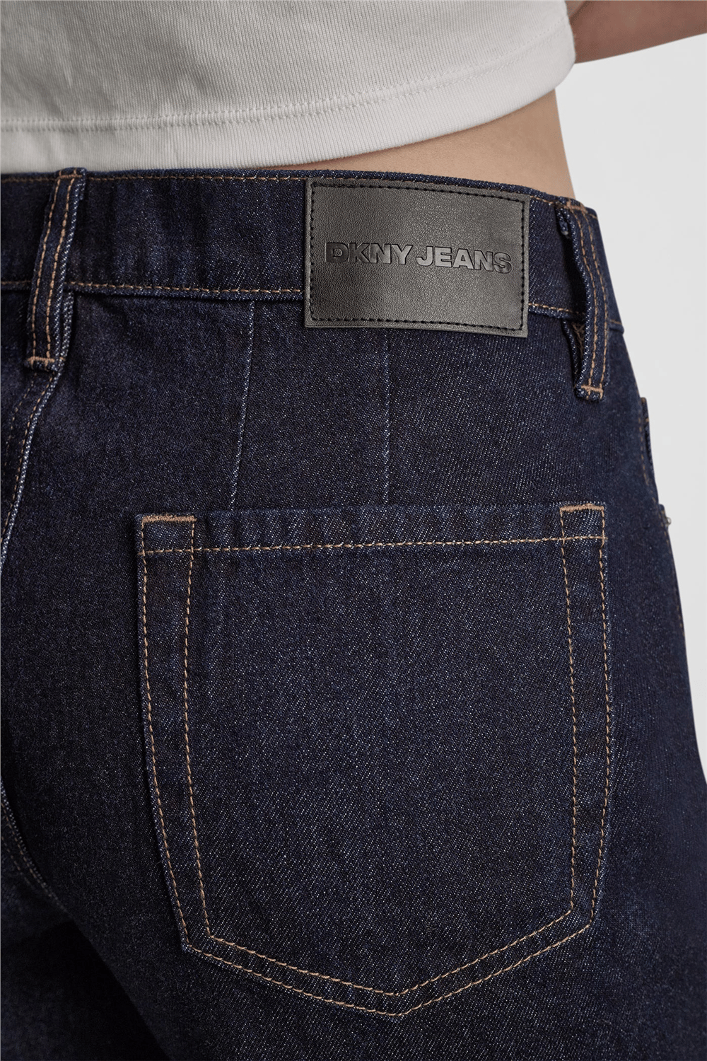 DKNY Kadın Mr Straight W Bk Dar Jean Pantolon