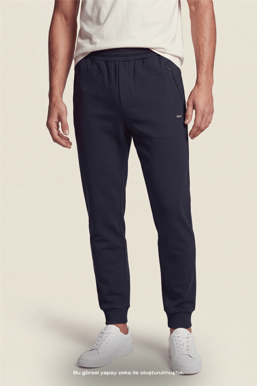 DKNY Logo Patch Sweatpant Erkek Eşofman Altı Lacivert