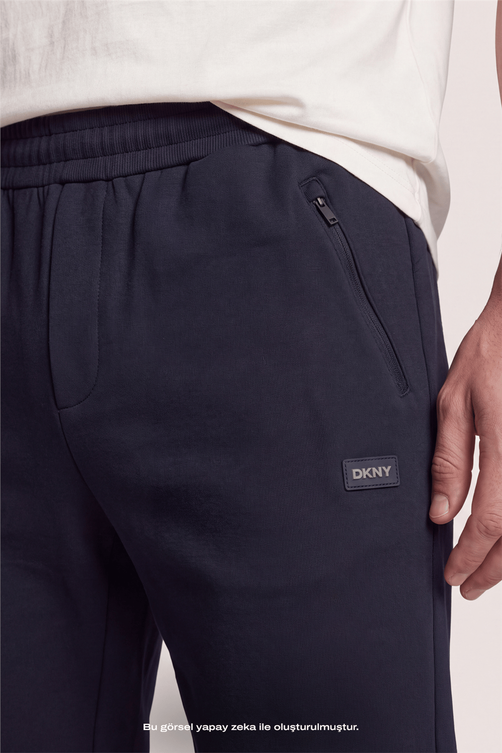 DKNY Logo Patch Sweatpant Erkek Eşofman Altı Lacivert