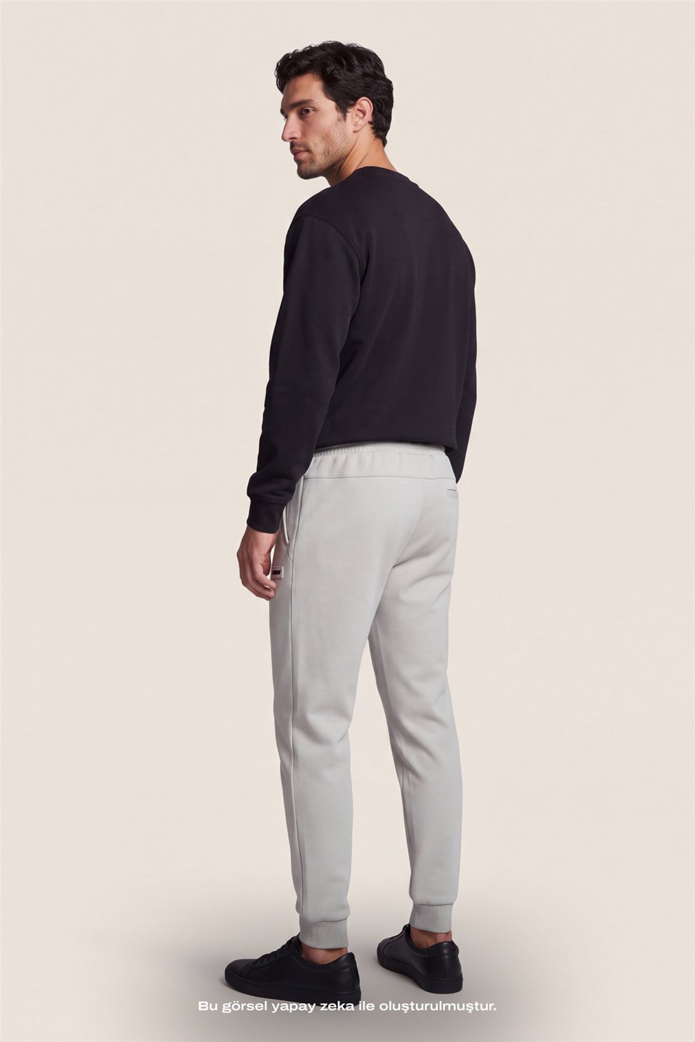 DKNY Logo Patch Sweatpant Erkek Eşofman Altı Taş Rengi