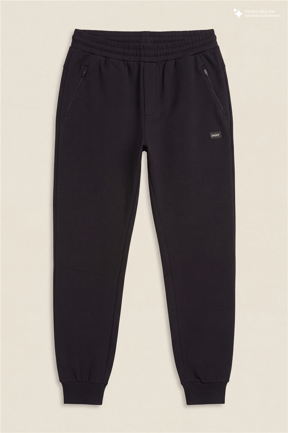 DKNY Logo Patch Sweatpant Erkek Eşofman Altı Siyah
