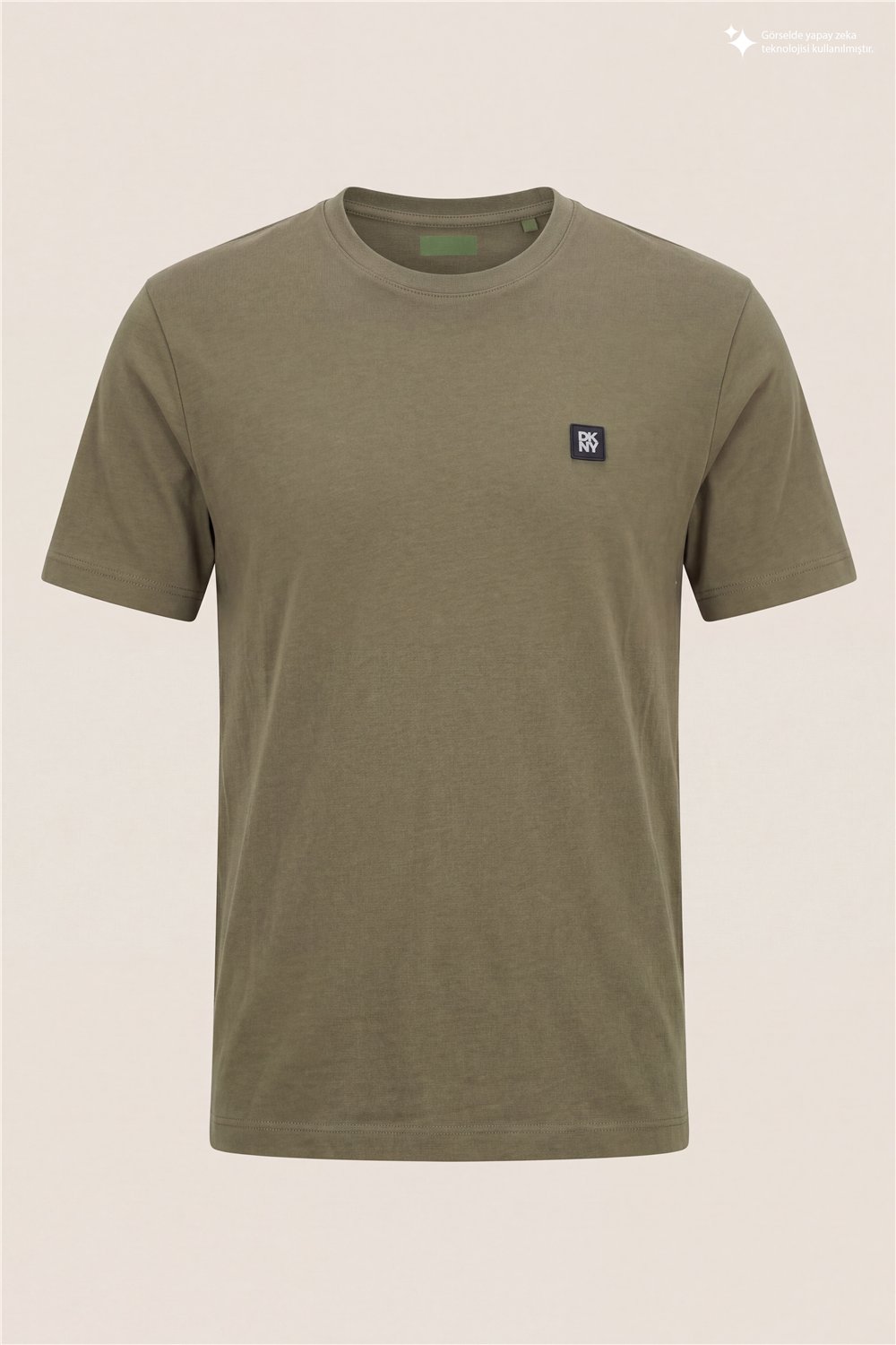 DKNY Metal Logo Tee Erkek Bisiklet Yaka T-Shirt