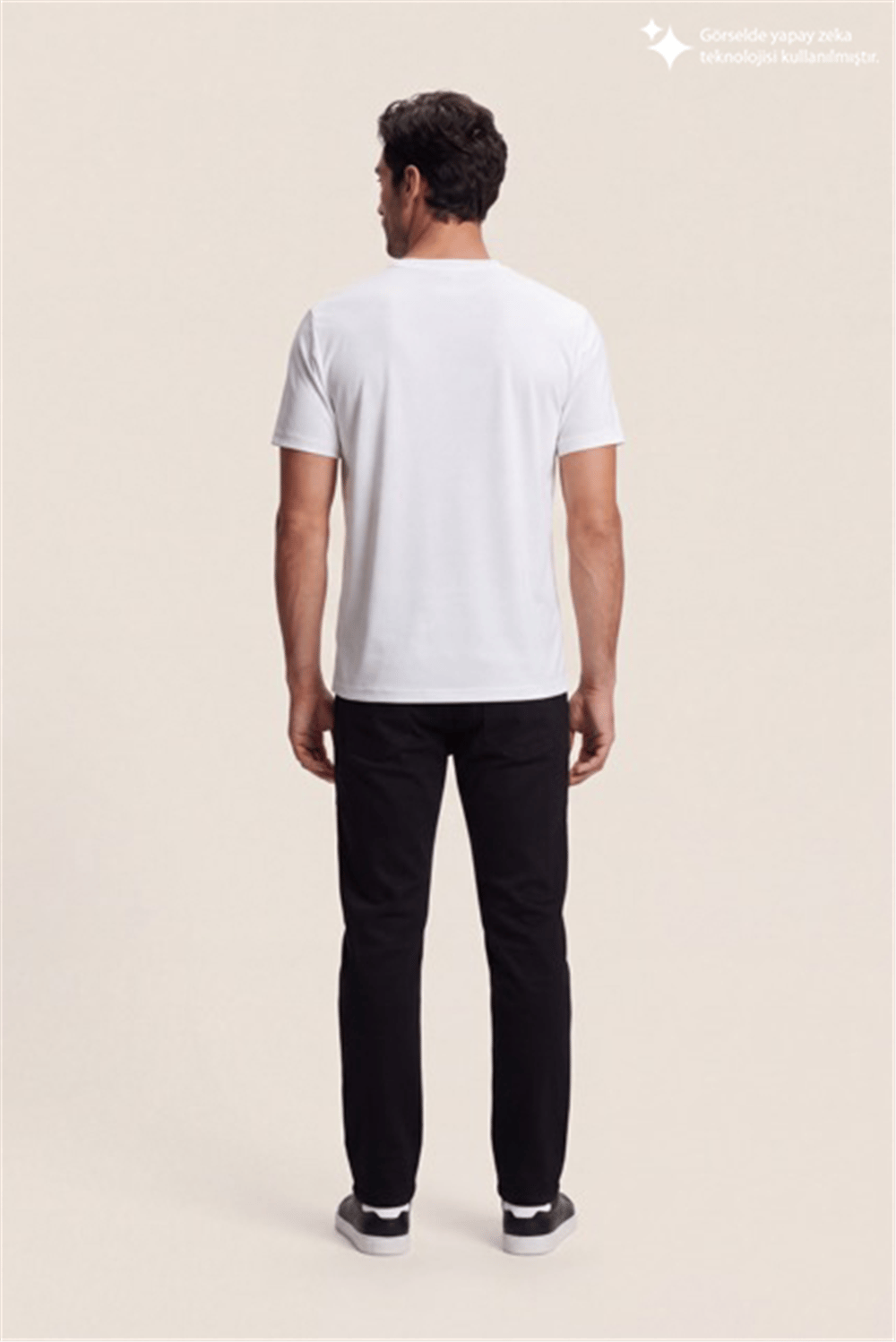 DKNY Minimal Logo Tee Erkek Bisiklet Yaka T-Shirt Beyaz