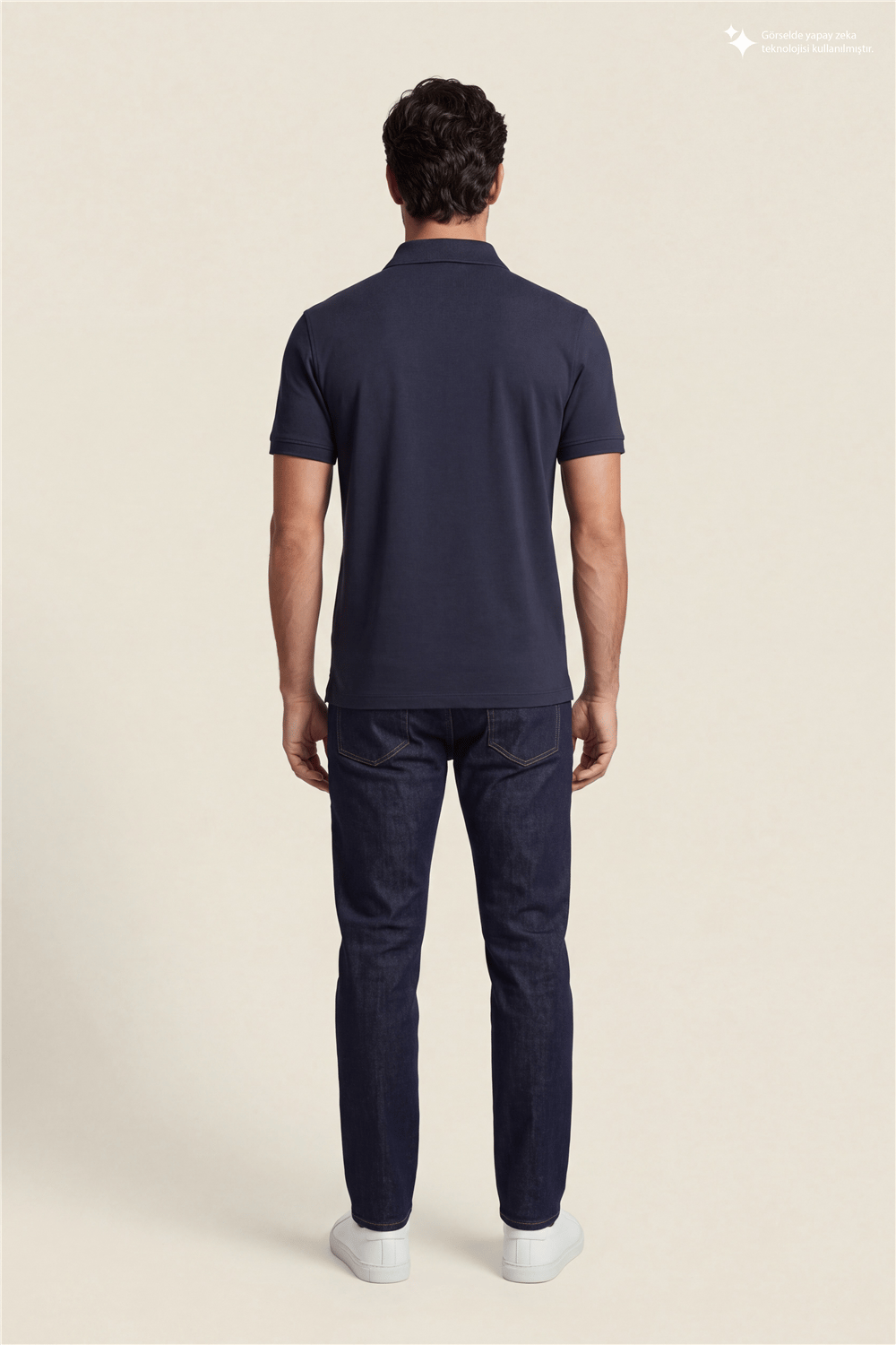 DKNY Quarter Zip Polo Erkek Polo Yaka T-Shirt Lacivert