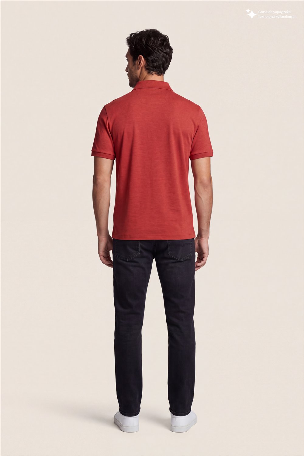 DKNY Quarter Zip Polo Erkek Polo Yaka T-Shirt Kiremit