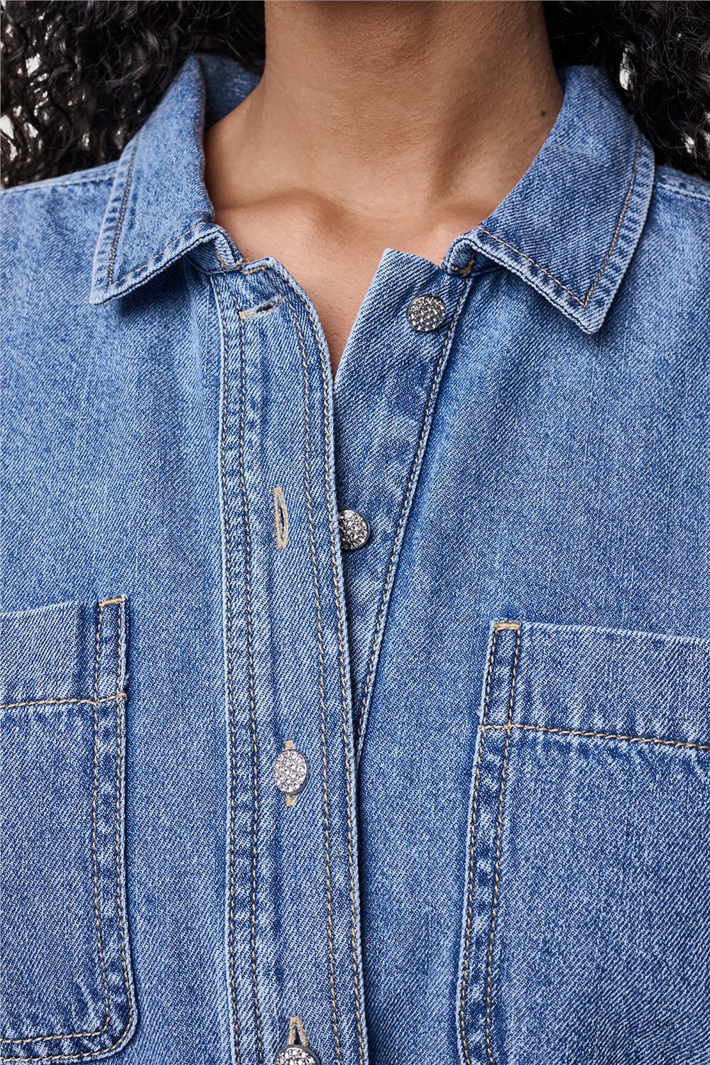 DKNY Short Sleeve Shirt D Kadın Gömlek Elbise Çok Renkli