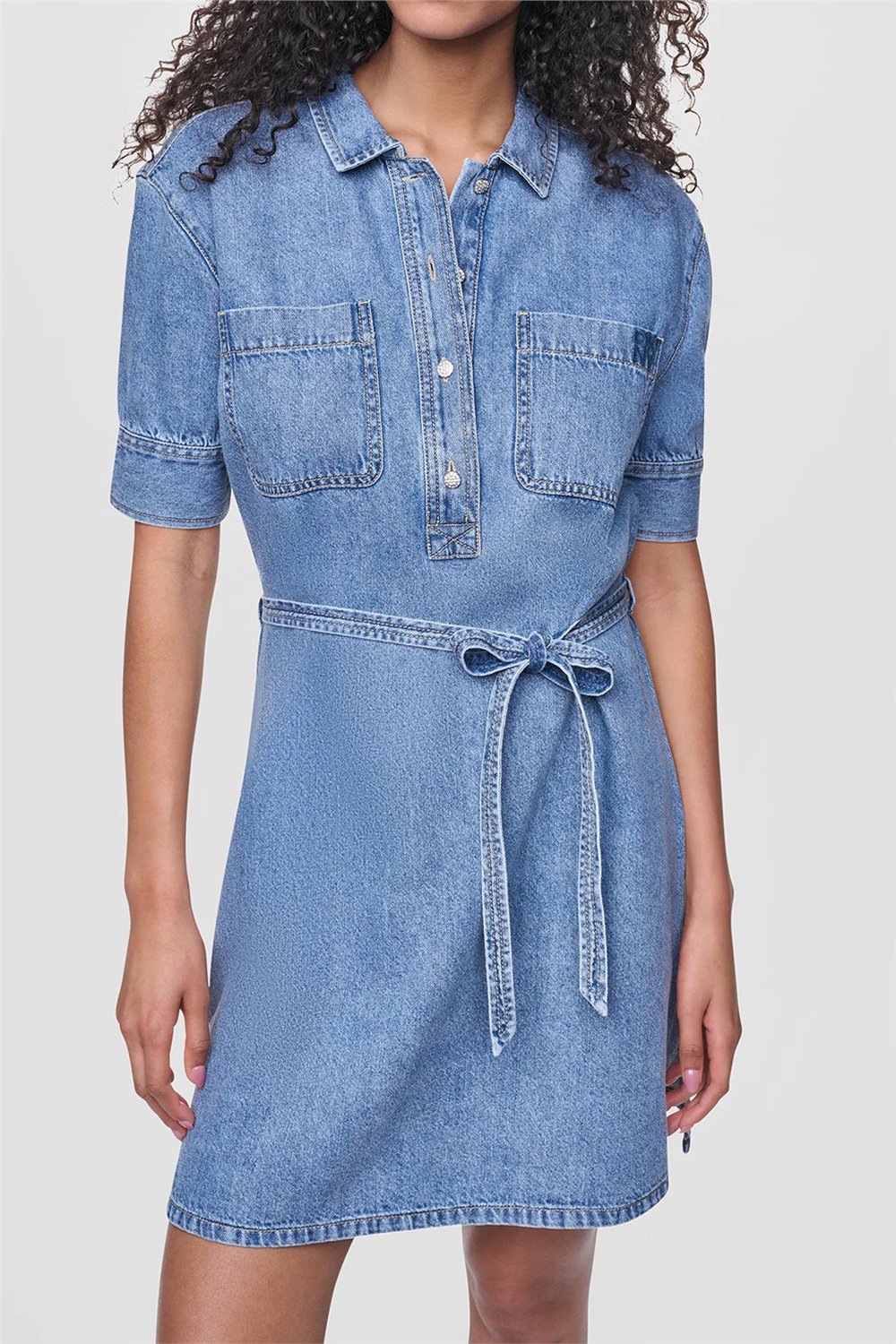 DKNY Short Sleeve Shirt D Kadın Gömlek Elbise Çok Renkli