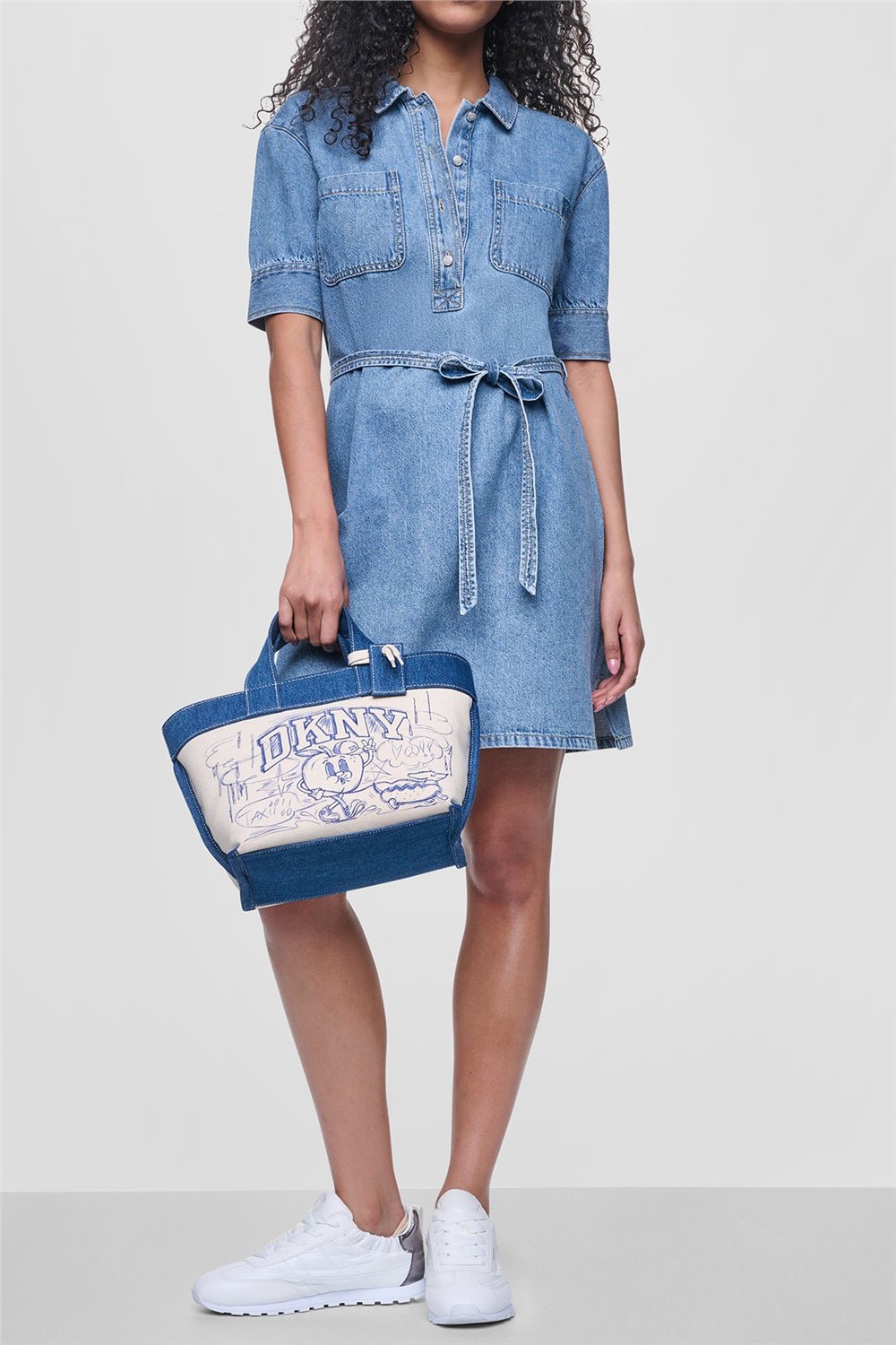 DKNY Short Sleeve Shirt D Kadın Gömlek Elbise Çok Renkli