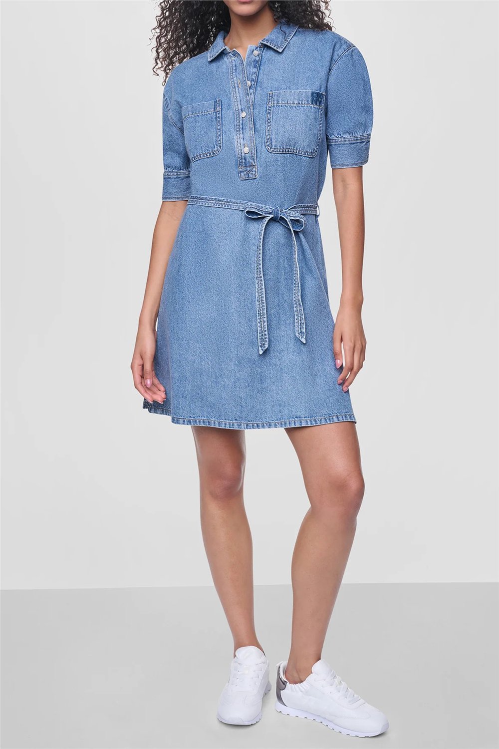 DKNY Short Sleeve Shirt D Kadın Gömlek Elbise Çok Renkli