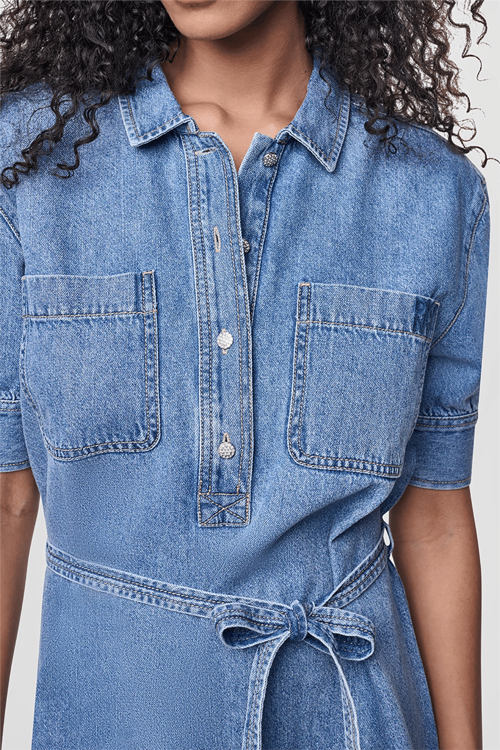DKNY Short Sleeve Shirt D Kadın Gömlek Elbise Çok Renkli