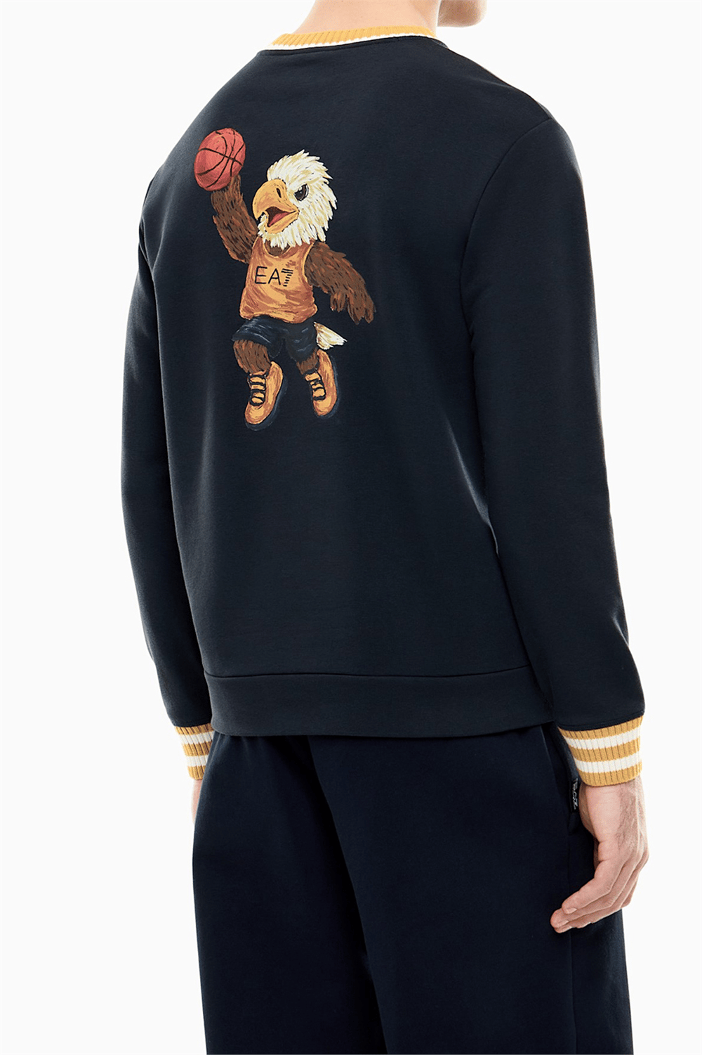 EA7 Erkek Bisiklet Yaka Sweatshirt
