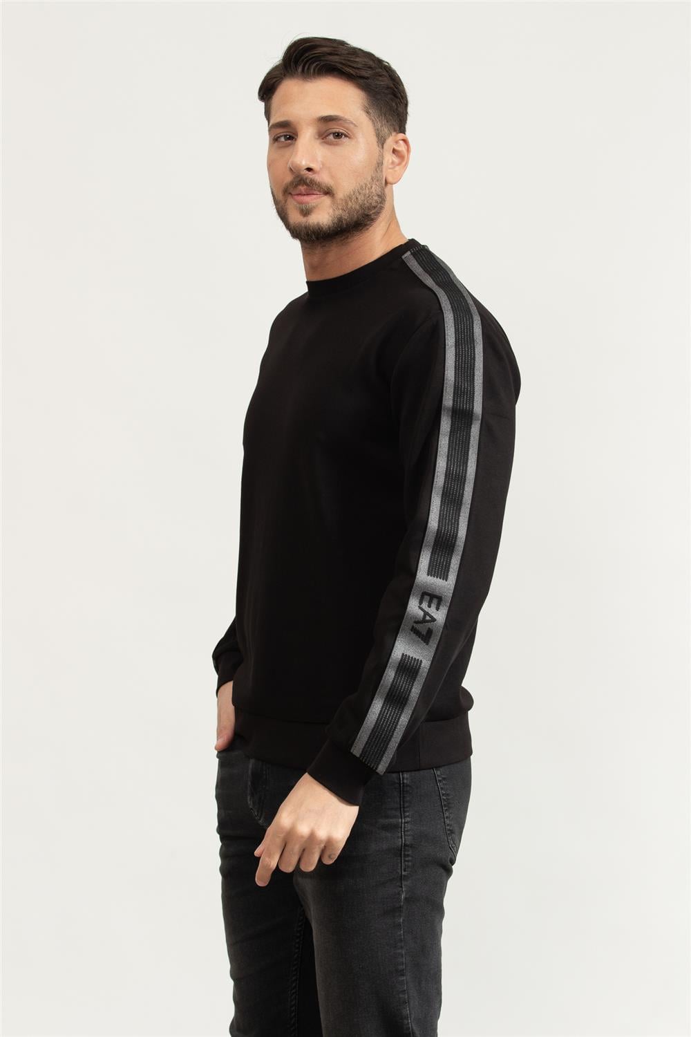 EA7 Erkek Bisiklet Yaka Sweatshirt