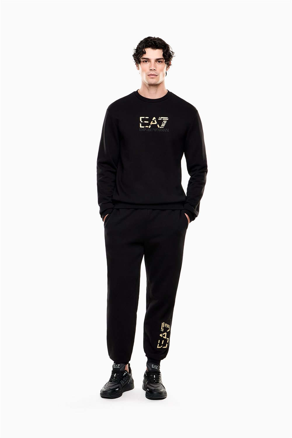 EA7 Erkek Bisiklet Yaka Sweatshirt