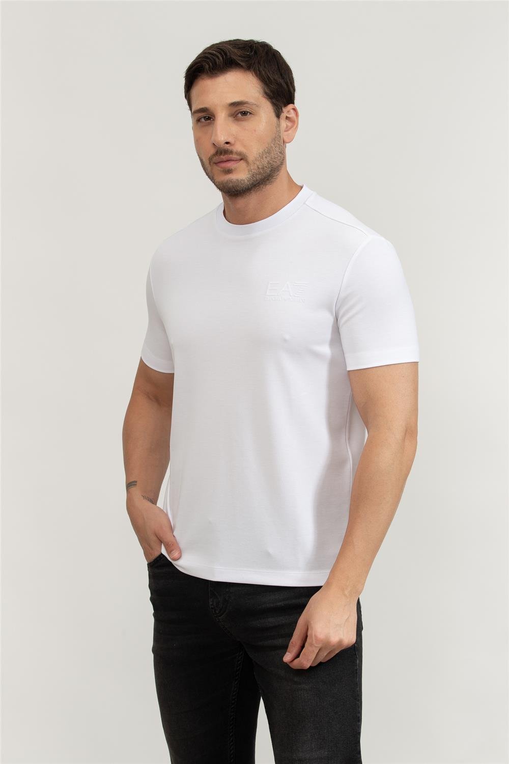 EA7 Erkek Bisiklet Yaka T-Shirt