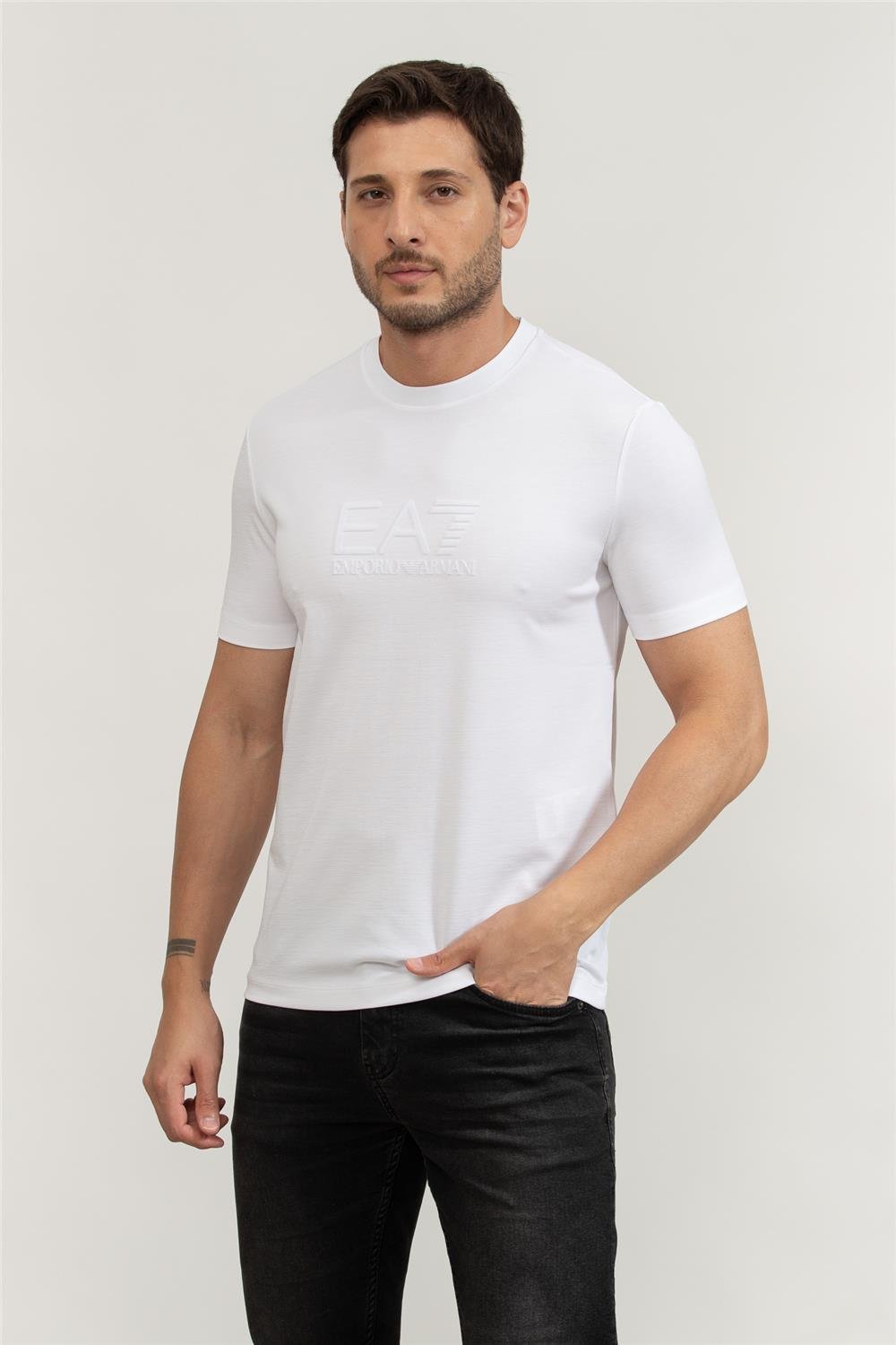 EA7 Erkek Bisiklet Yaka T-Shirt