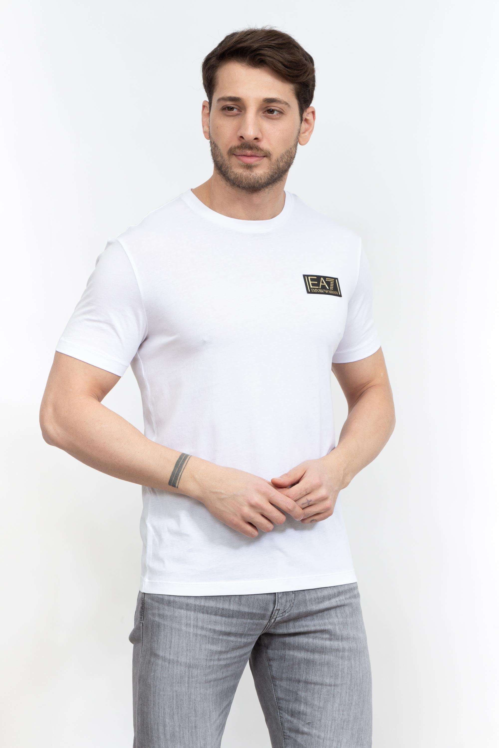 EA7 Erkek Bisiklet Yaka T-Shirt