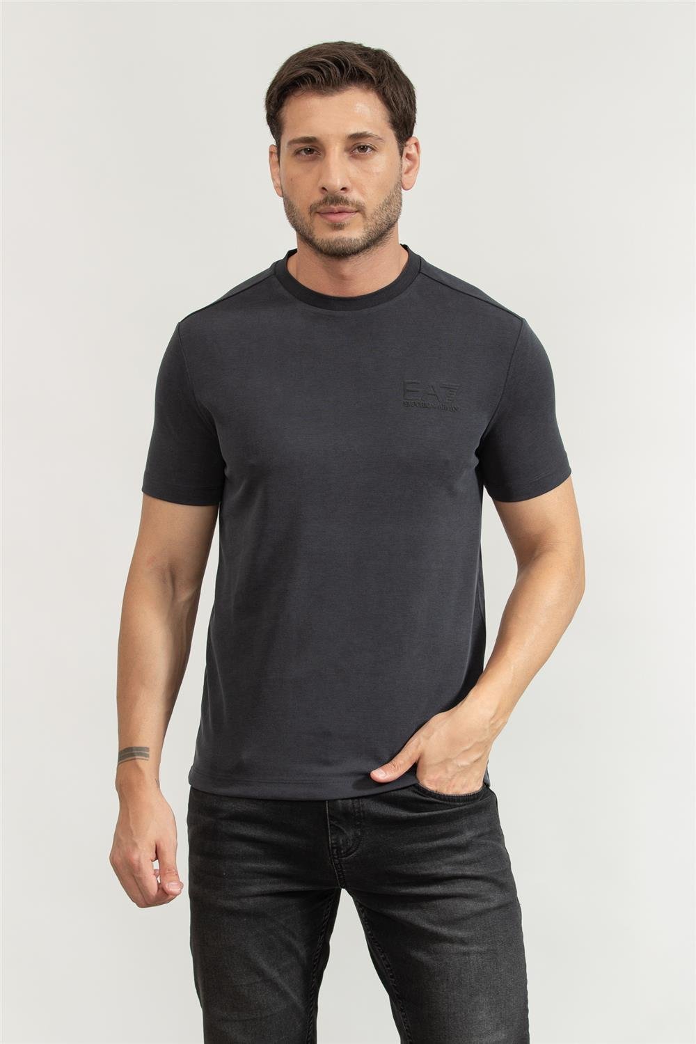 EA7 Erkek Bisiklet Yaka T-Shirt