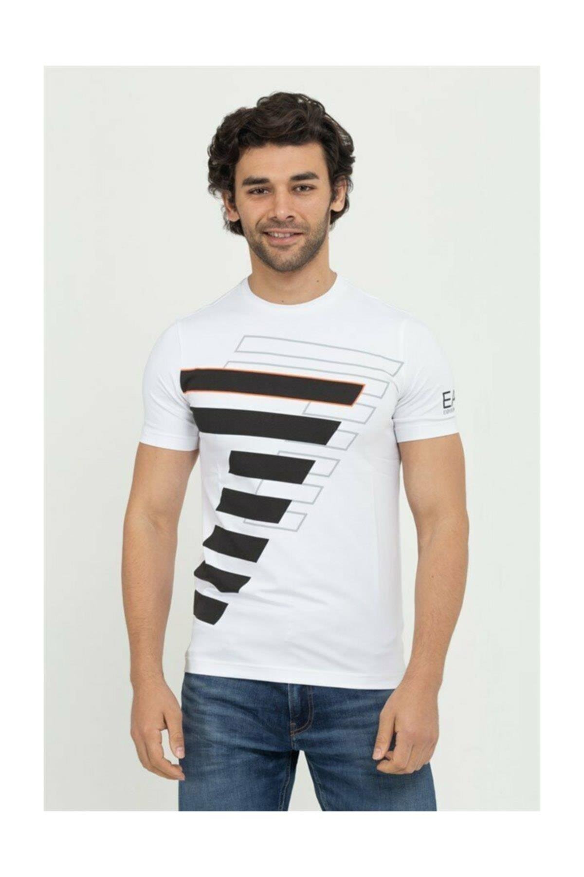 EA7 Erkek Bisiklet Yaka T-Shirt